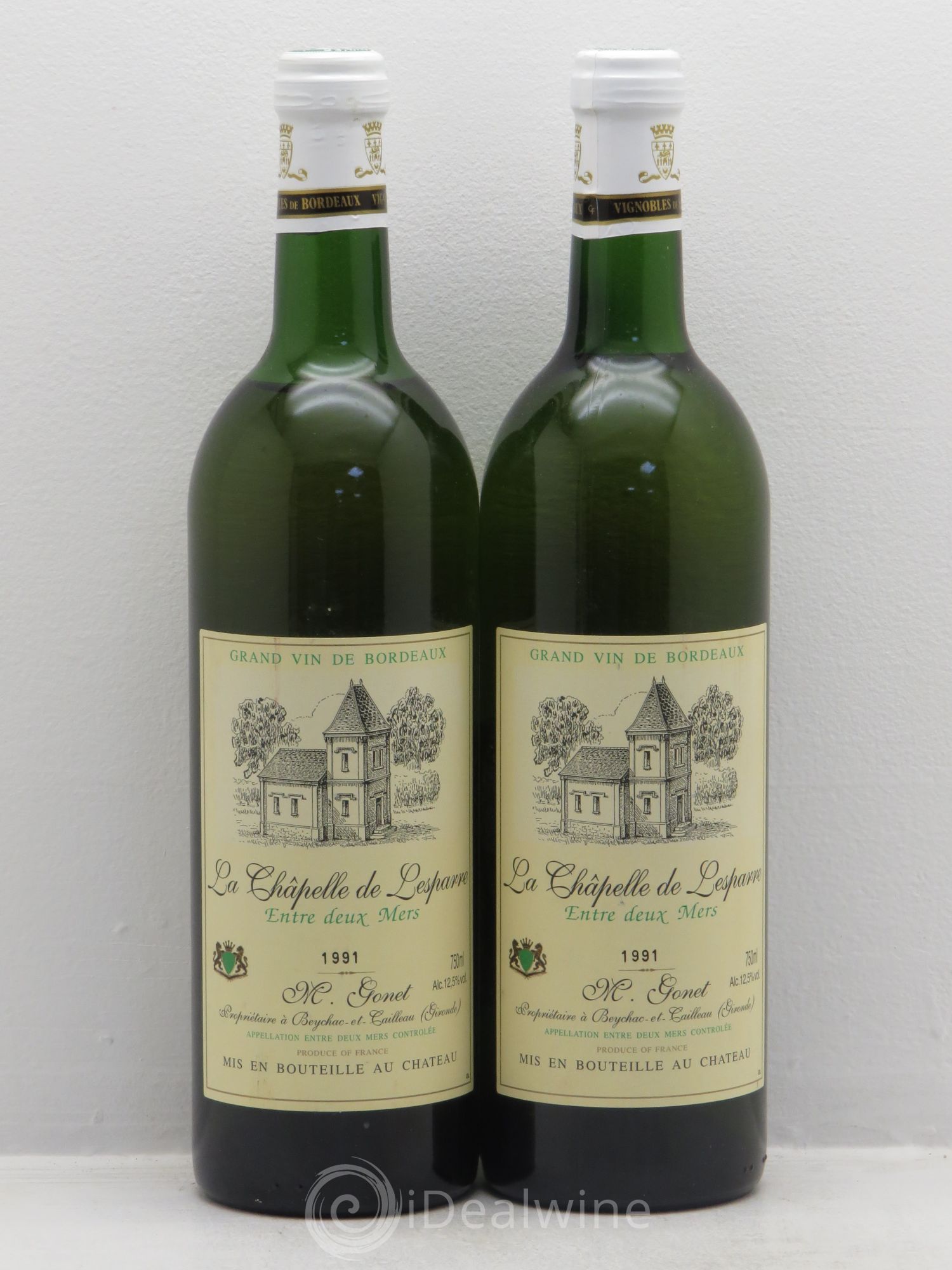 Entre-deux-Mers La Chapelle de Lesparre (sans prix de réserve) 1991 - Posten von 2 Flaschen - 0