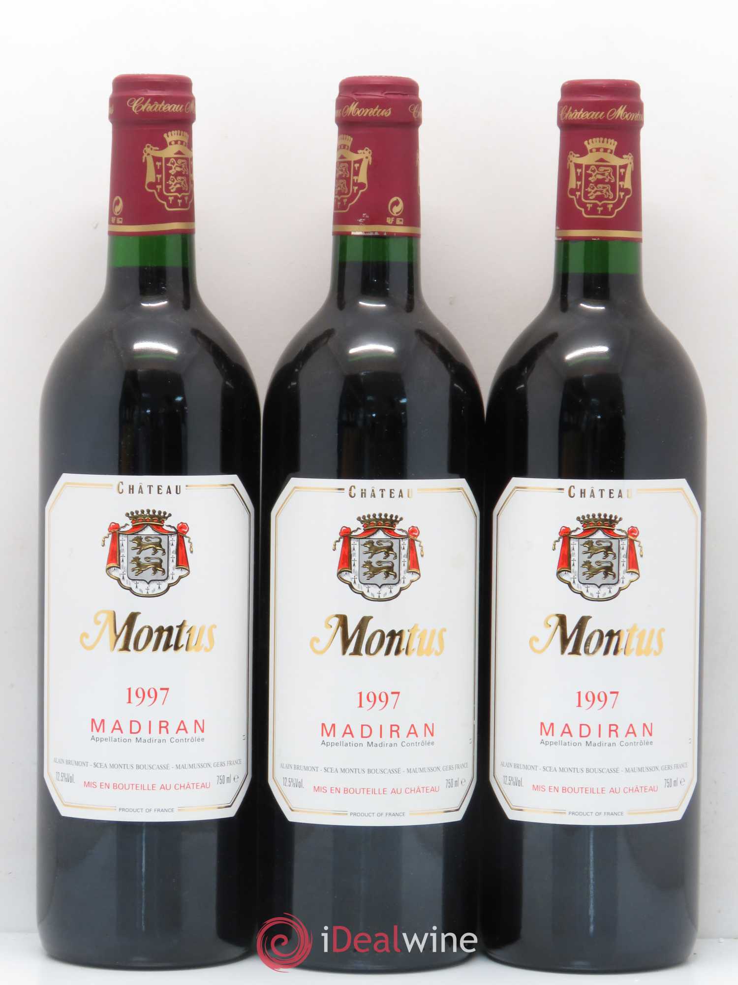 Madiran Château Montus Alain Brumont 1997 - Lot de 3 bouteilles - 0