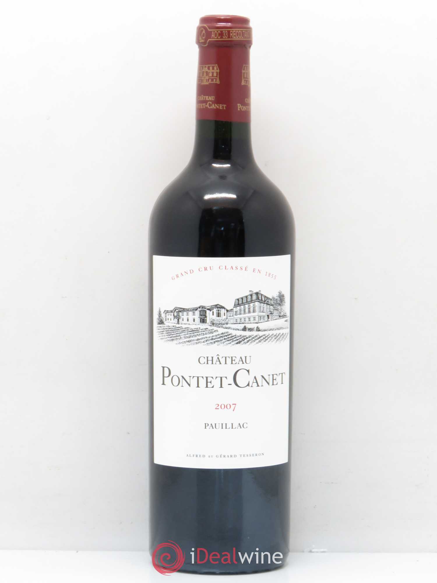 Château Pontet Canet 5ème Grand Cru Classé 2007 - Lot de 1 bouteille - 0