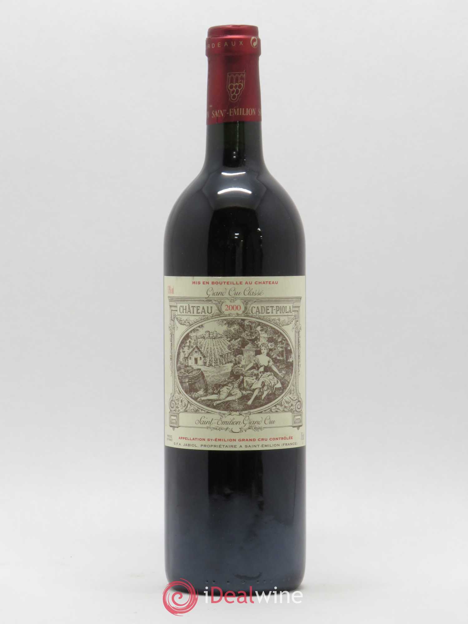 Château Cadet Piola Grand Cru Classé 2000 - Lot de 1 bouteille - 0