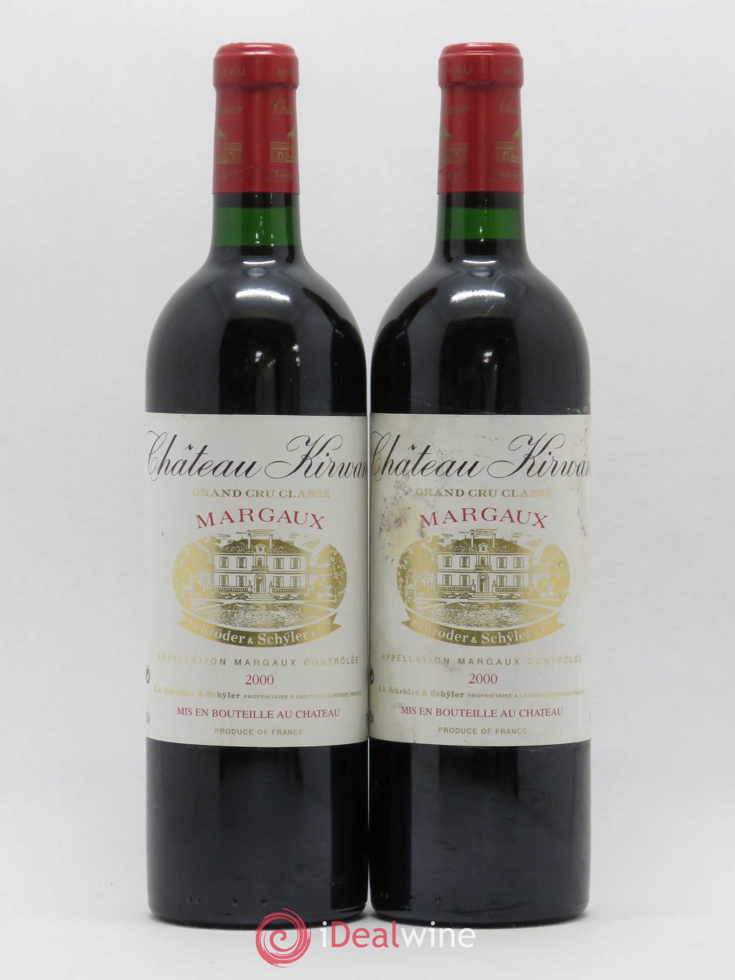 Château Kirwan 3ème Grand Cru Classé 2000 - Lot de 2 bouteilles - 0
