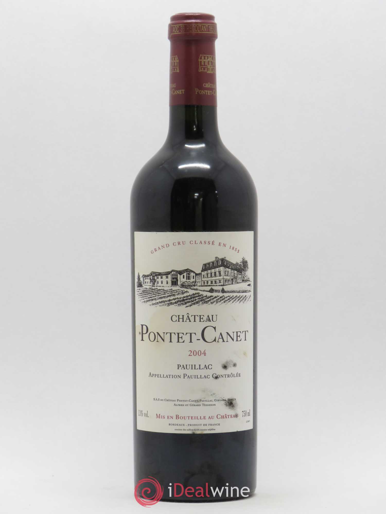 Château Pontet Canet 5ème Grand Cru Classé 2004 - Lot de 1 bouteille - 0
