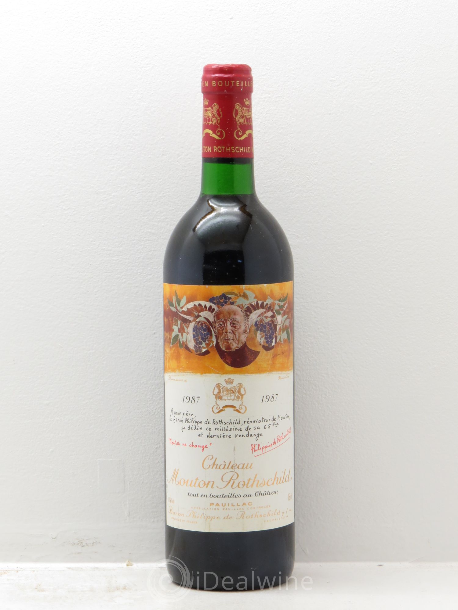 Château Mouton Rothschild 1er Grand Cru Classé 1987 - Lot de 1 bouteille - 0
