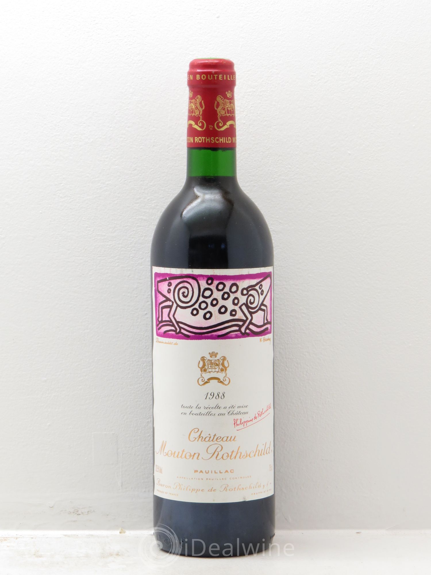 Château Mouton Rothschild 1er Grand Cru Classé 1988 - Lot de 1 bouteille - 0