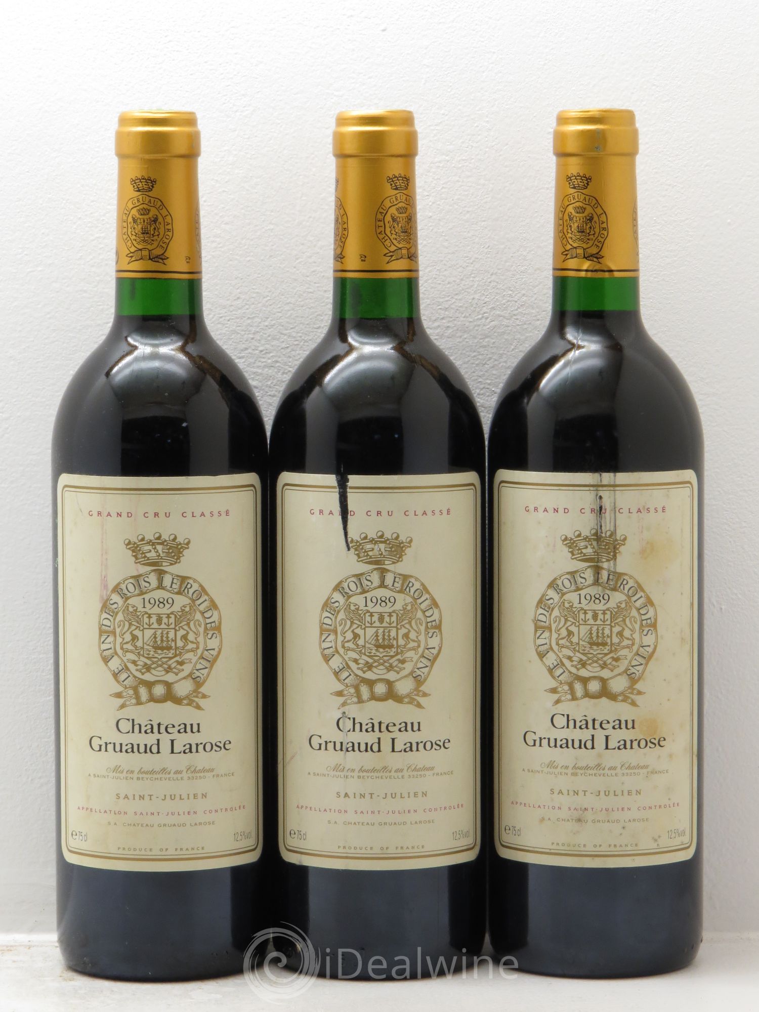 Château Gruaud Larose 2ème Grand Cru Classé 1989 - Lot de 3 bouteilles - 0