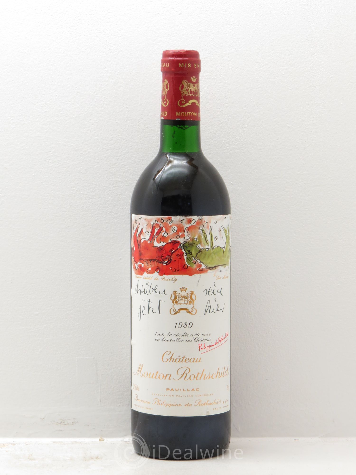 Château Mouton Rothschild 1er Grand Cru Classé 1989 - Lot de 1 bouteille - 0