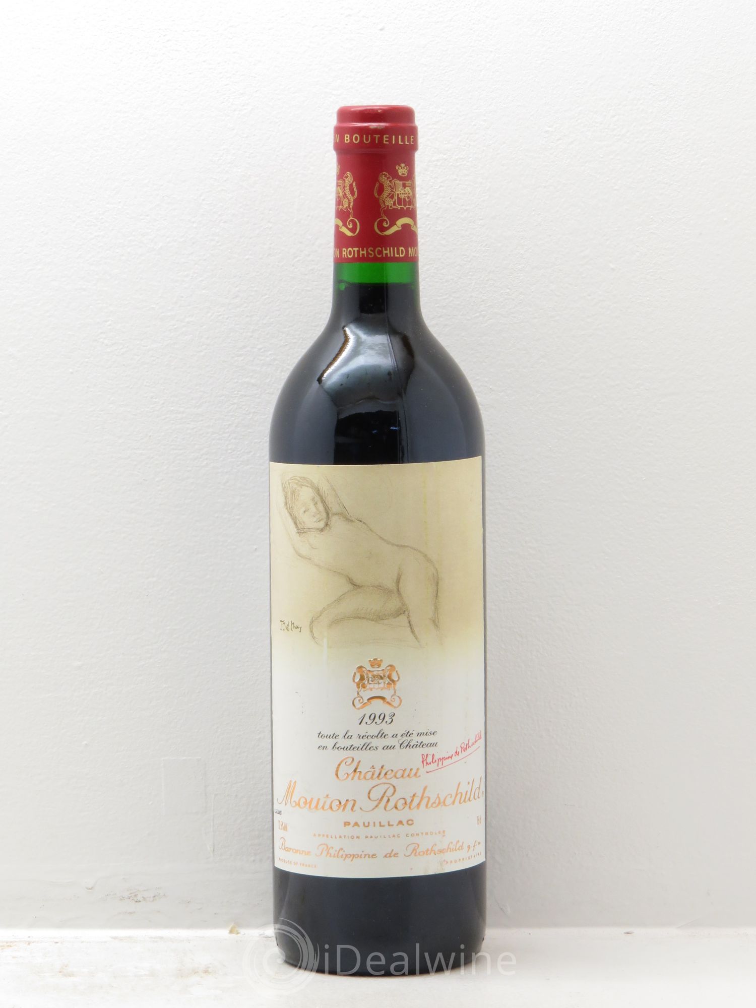 Château Mouton Rothschild 1er Grand Cru Classé 1993 - Lot de 1 bouteille - 0