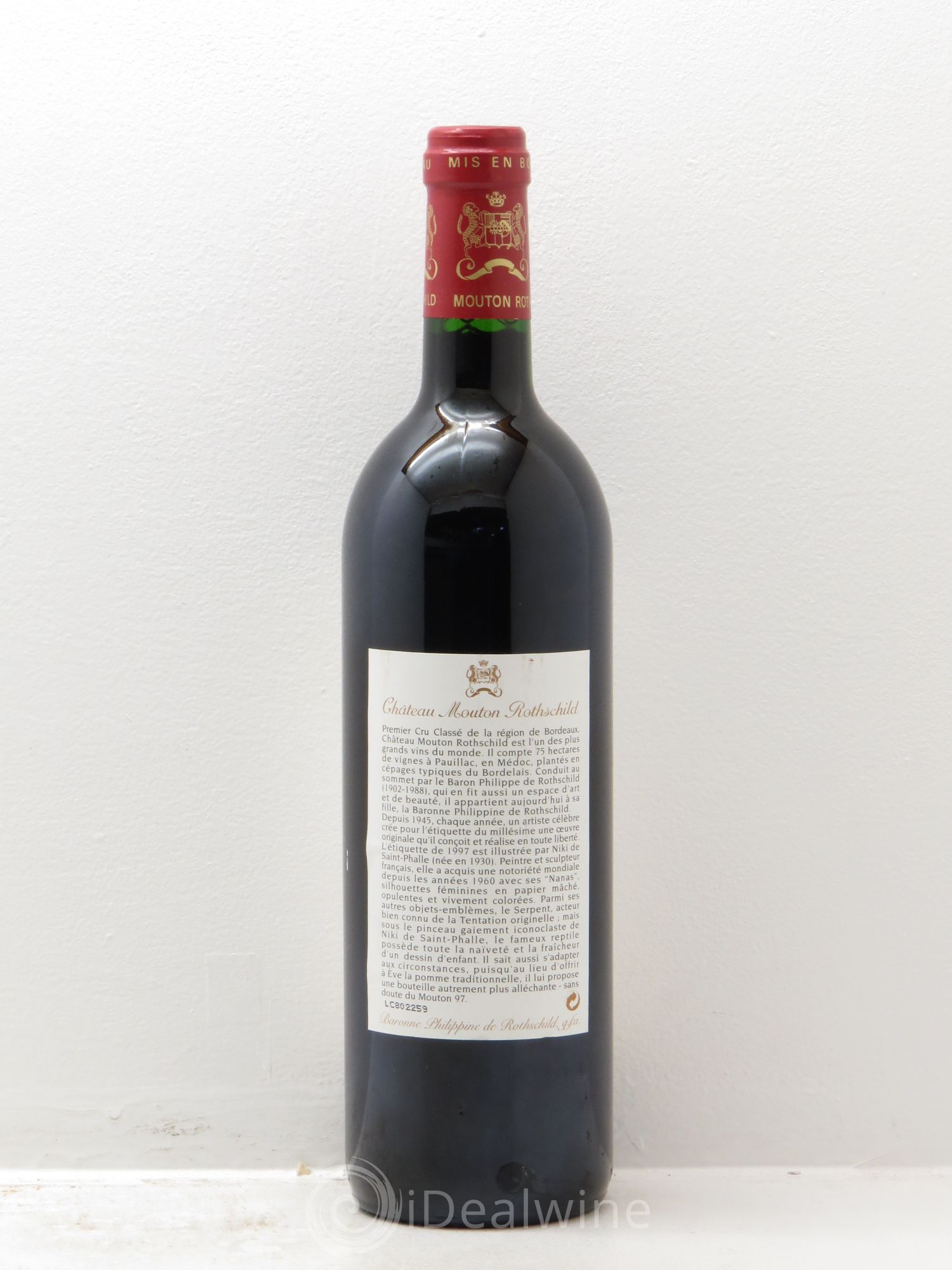 Château Mouton Rothschild 1er Grand Cru Classé 1997 - Lot de 1 bouteille - 1