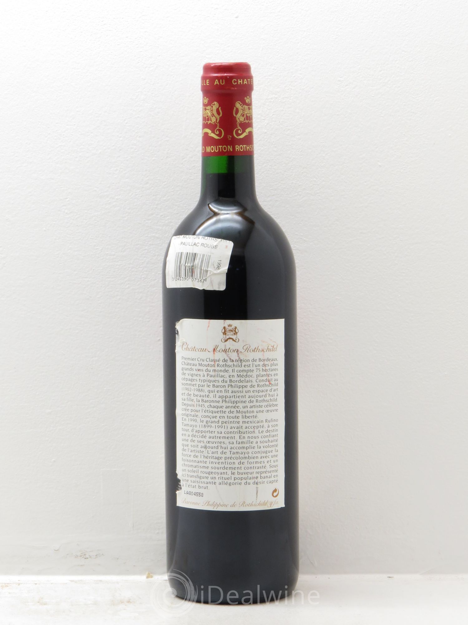 Château Mouton Rothschild 1er Grand Cru Classé 1998 - Lot de 1 bouteille - 1