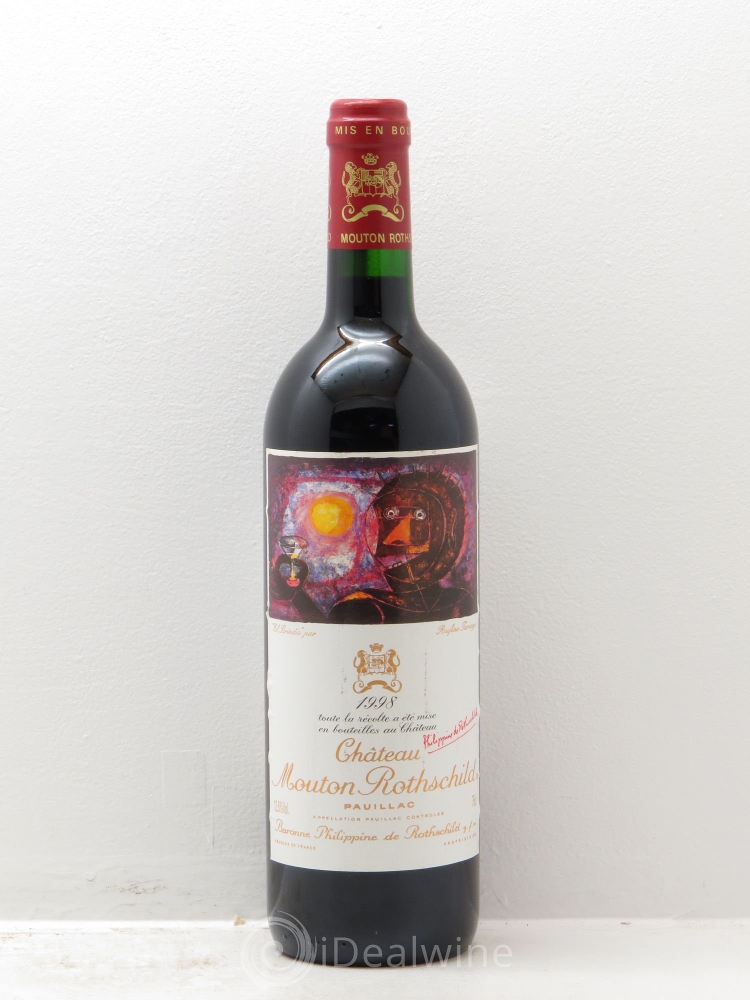 Château Mouton Rothschild 1er Grand Cru Classé 1998 - Lot de 1 bouteille - 0