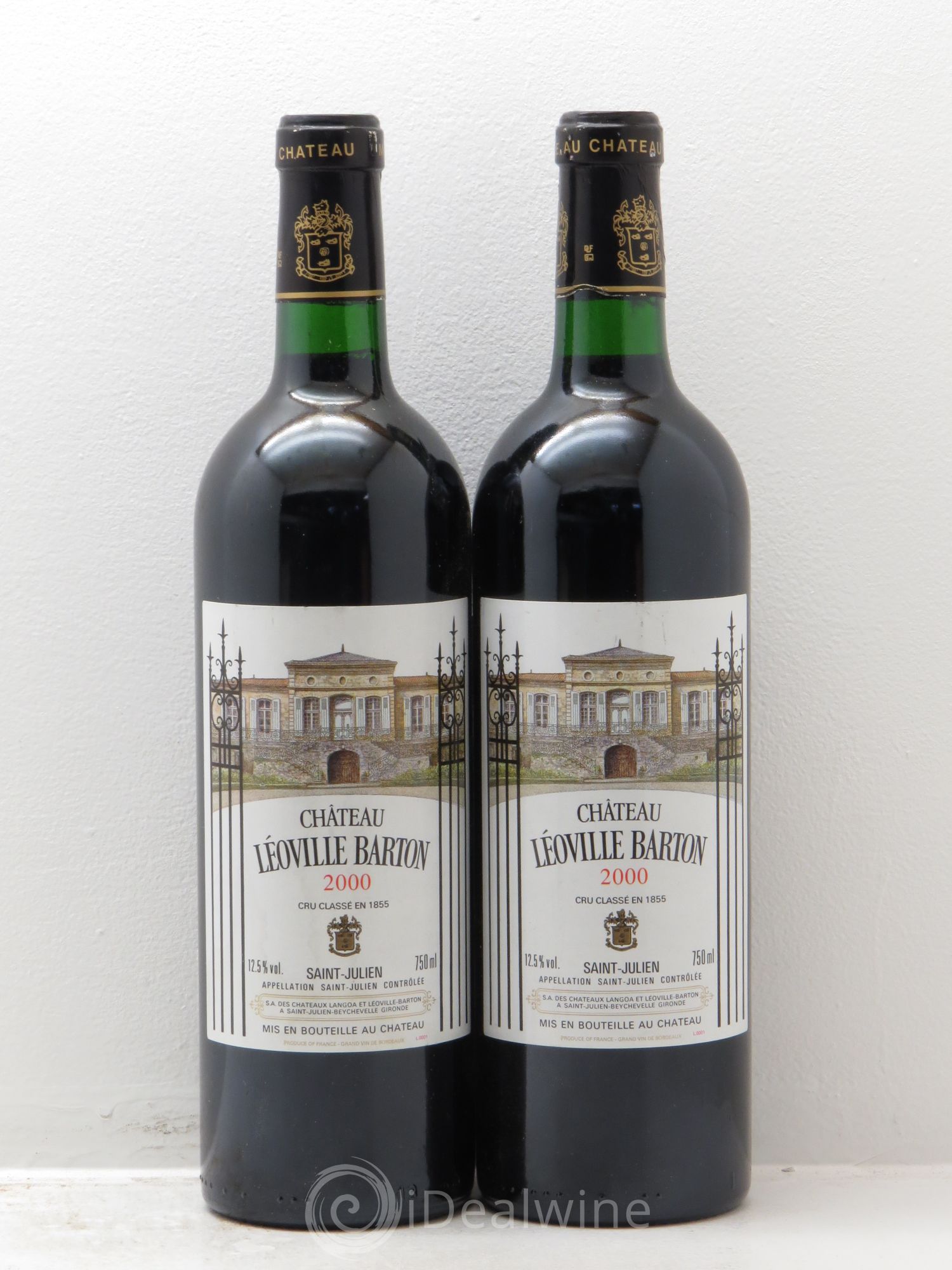 Château Léoville Barton 2ème Grand Cru Classé 2000 - Lot de 2 bouteilles - 0