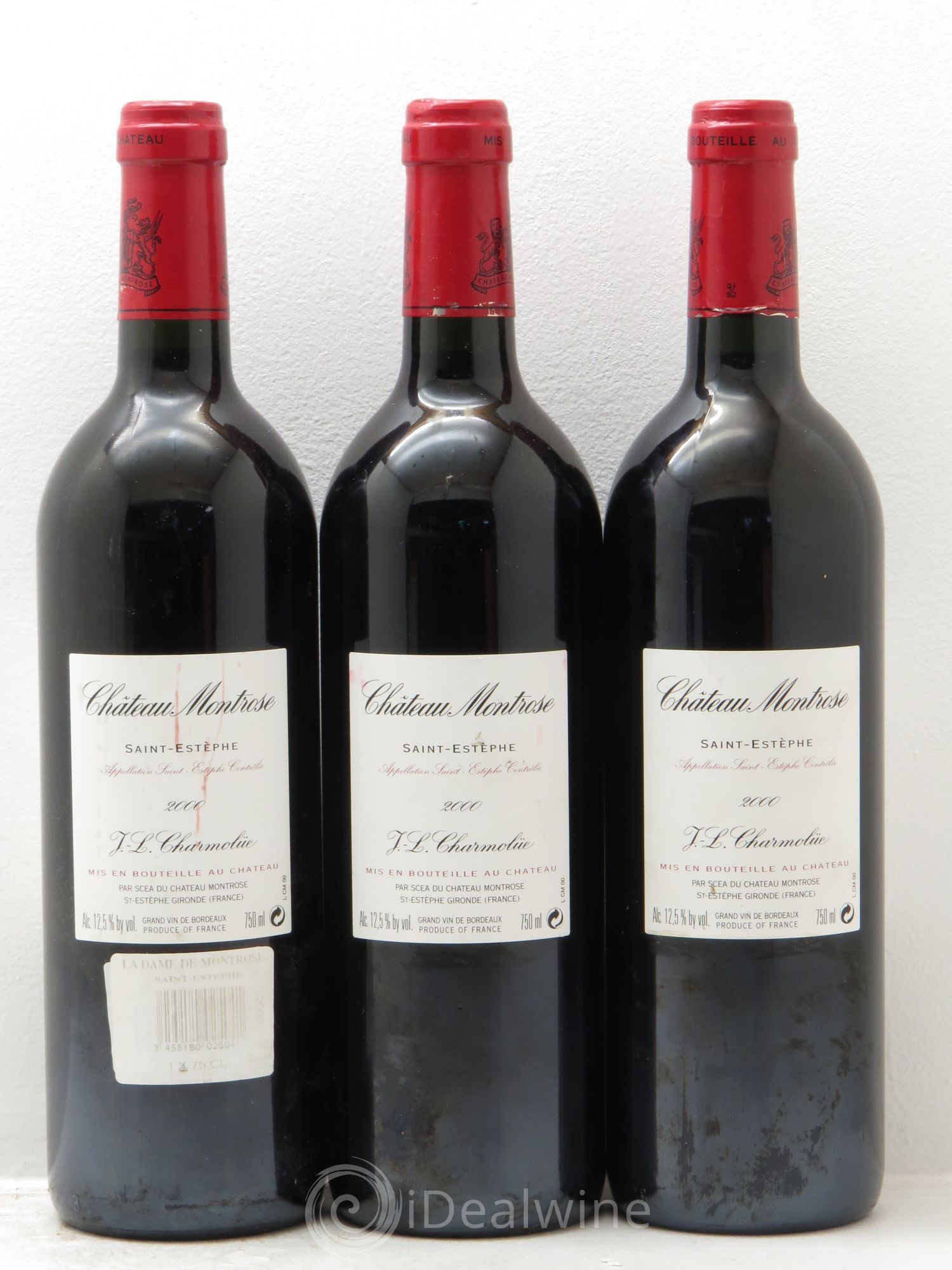 Château Montrose 2ème Grand Cru Classé 2000 - Lot de 3 bouteilles - 1