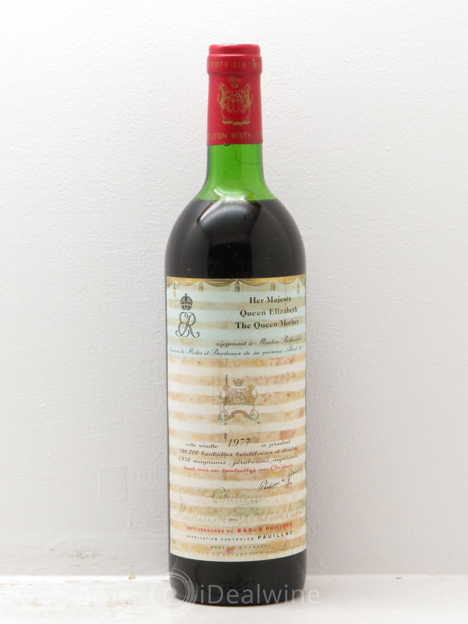 Château Mouton Rothschild 1er Grand Cru Classé 1977 - Lot de 1 bouteille - 0