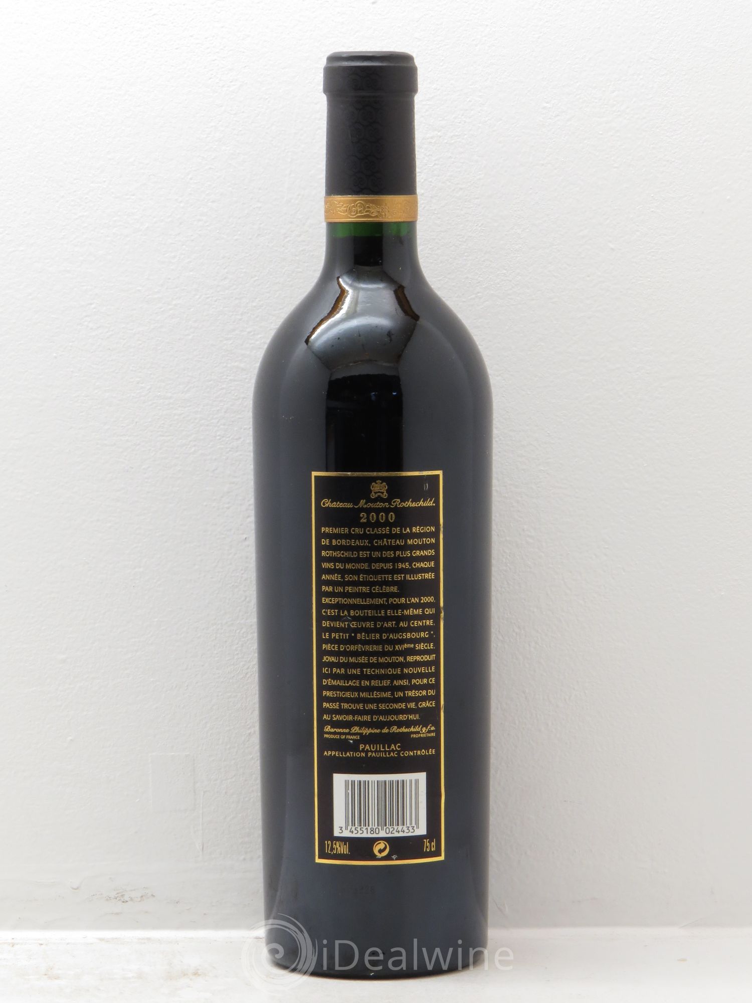 Château Mouton Rothschild 1er Grand Cru Classé 2000 - Lot de 1 bouteille - 1