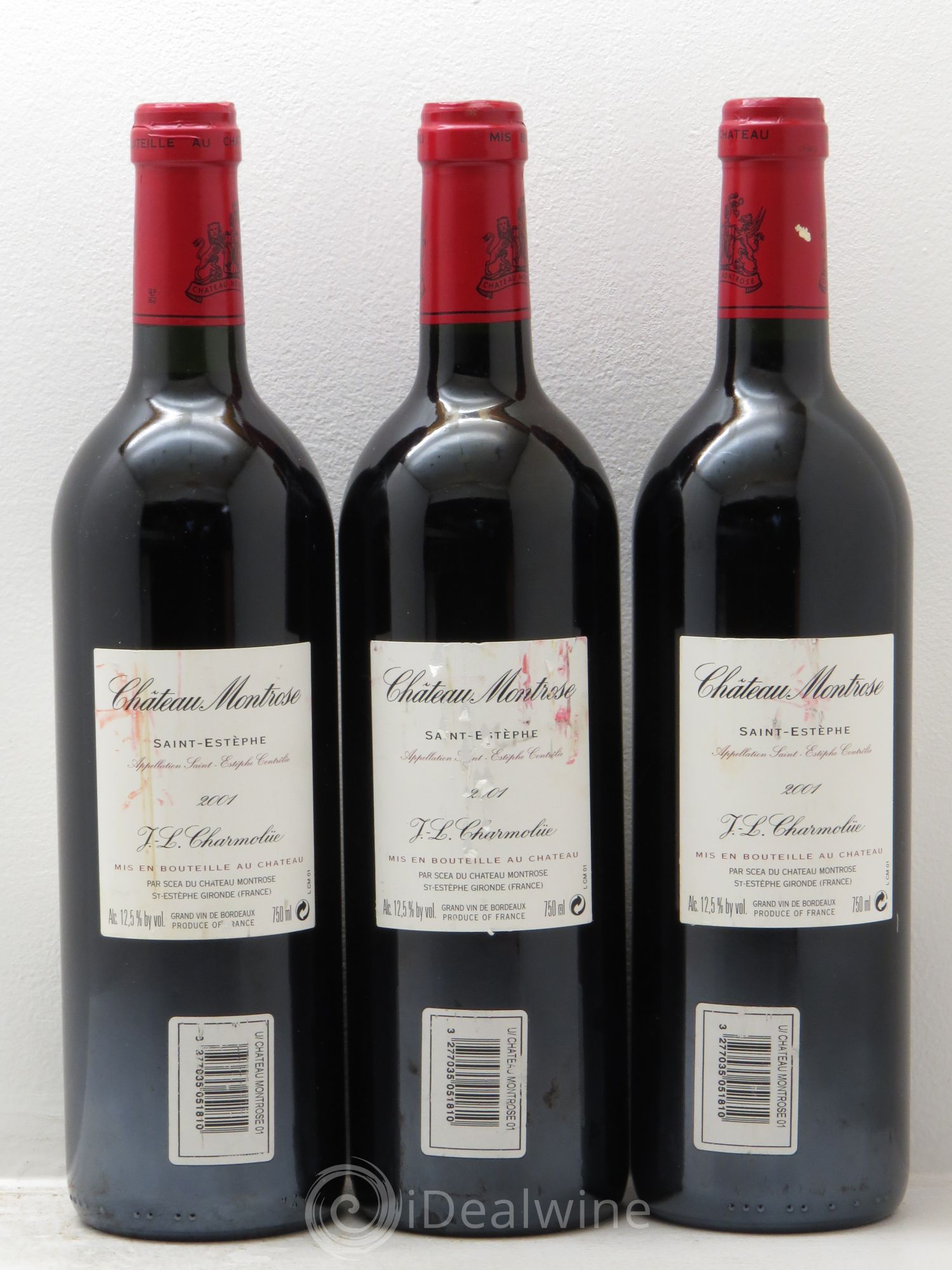 Château Montrose 2ème Grand Cru Classé 2001 - Lot de 3 bouteilles - 1