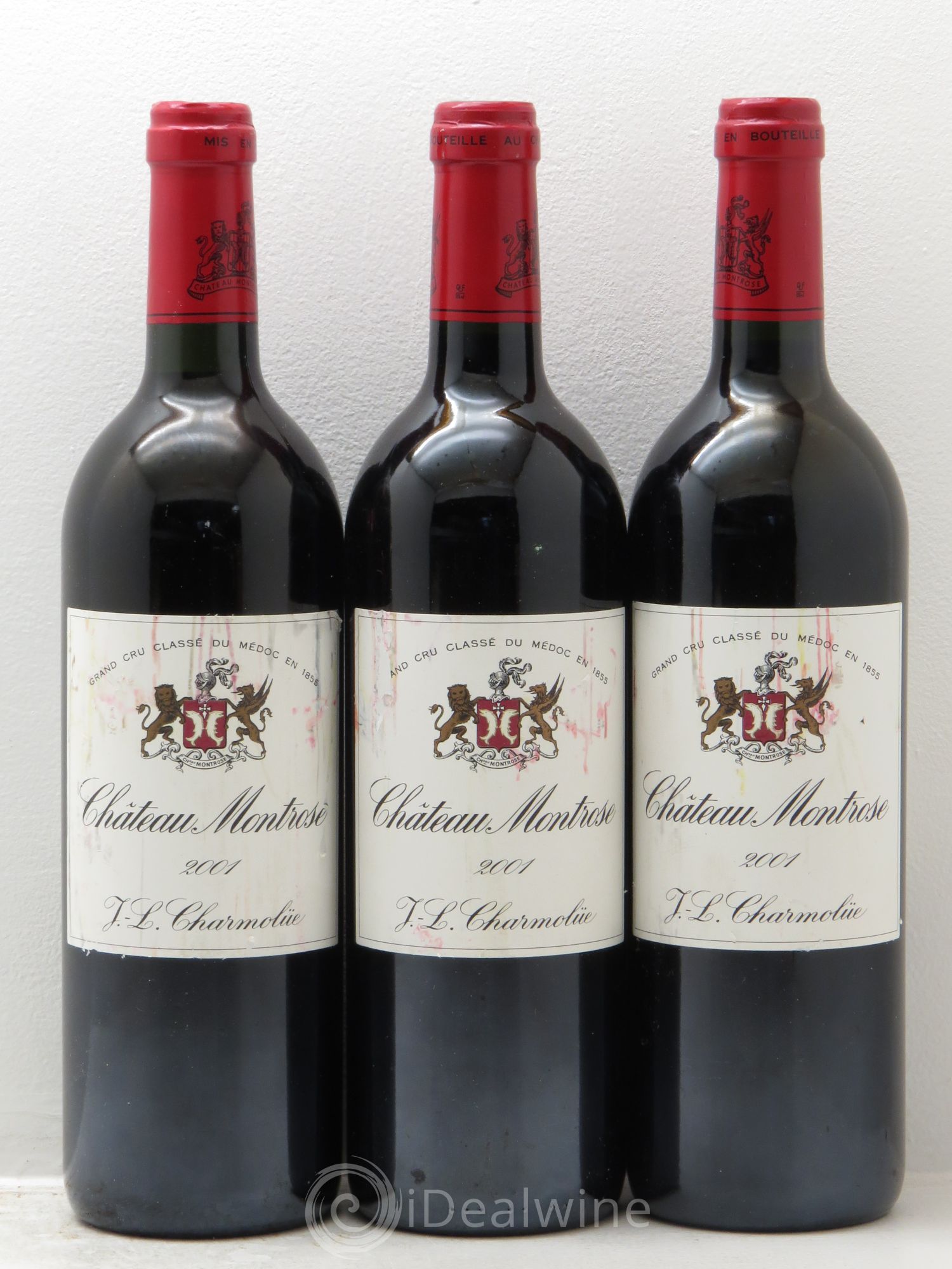 Château Montrose 2ème Grand Cru Classé 2001 - Lot de 3 bouteilles - 0