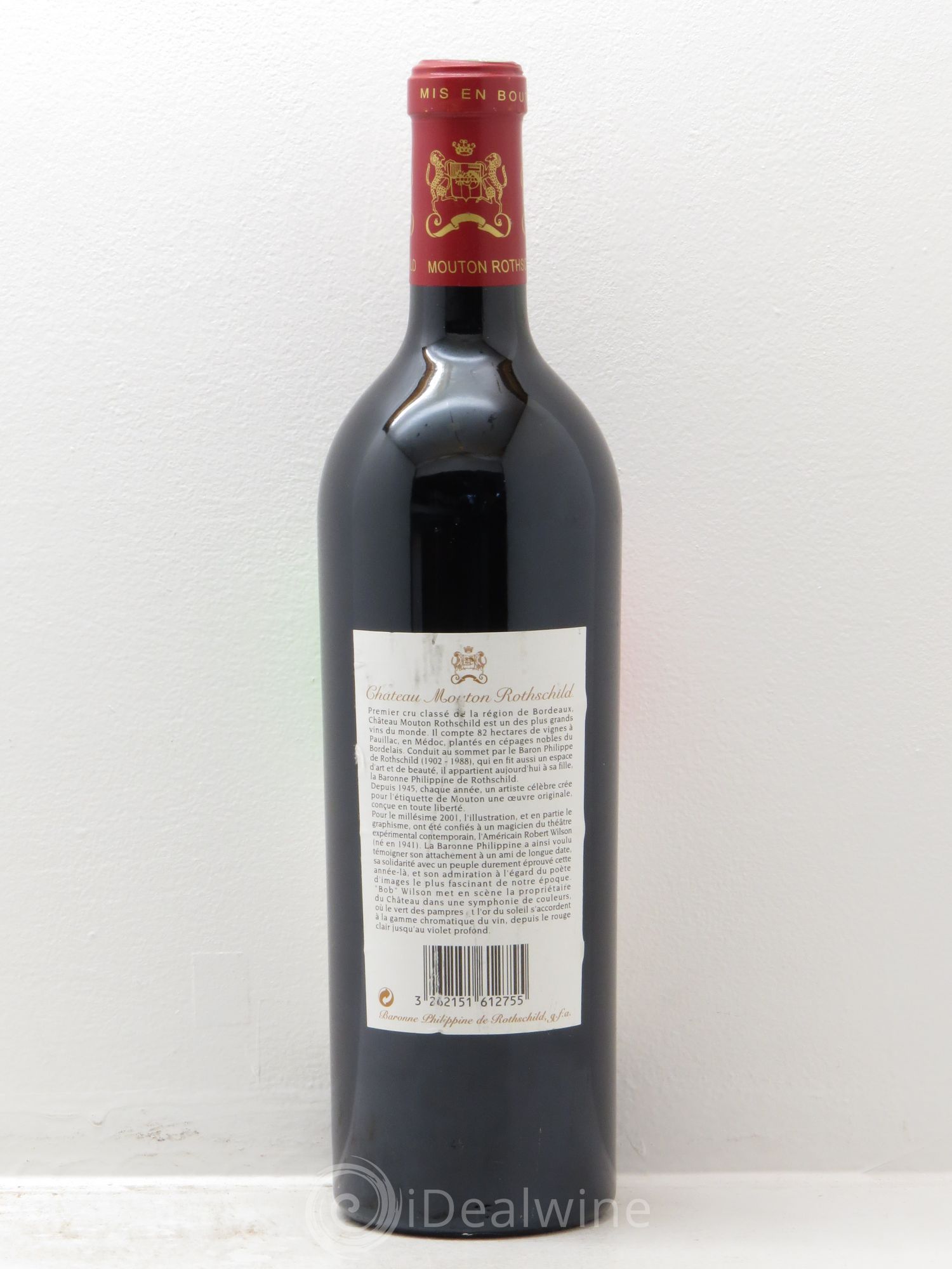 Château Mouton Rothschild 1er Grand Cru Classé 2001 - Lot de 1 bouteille - 1