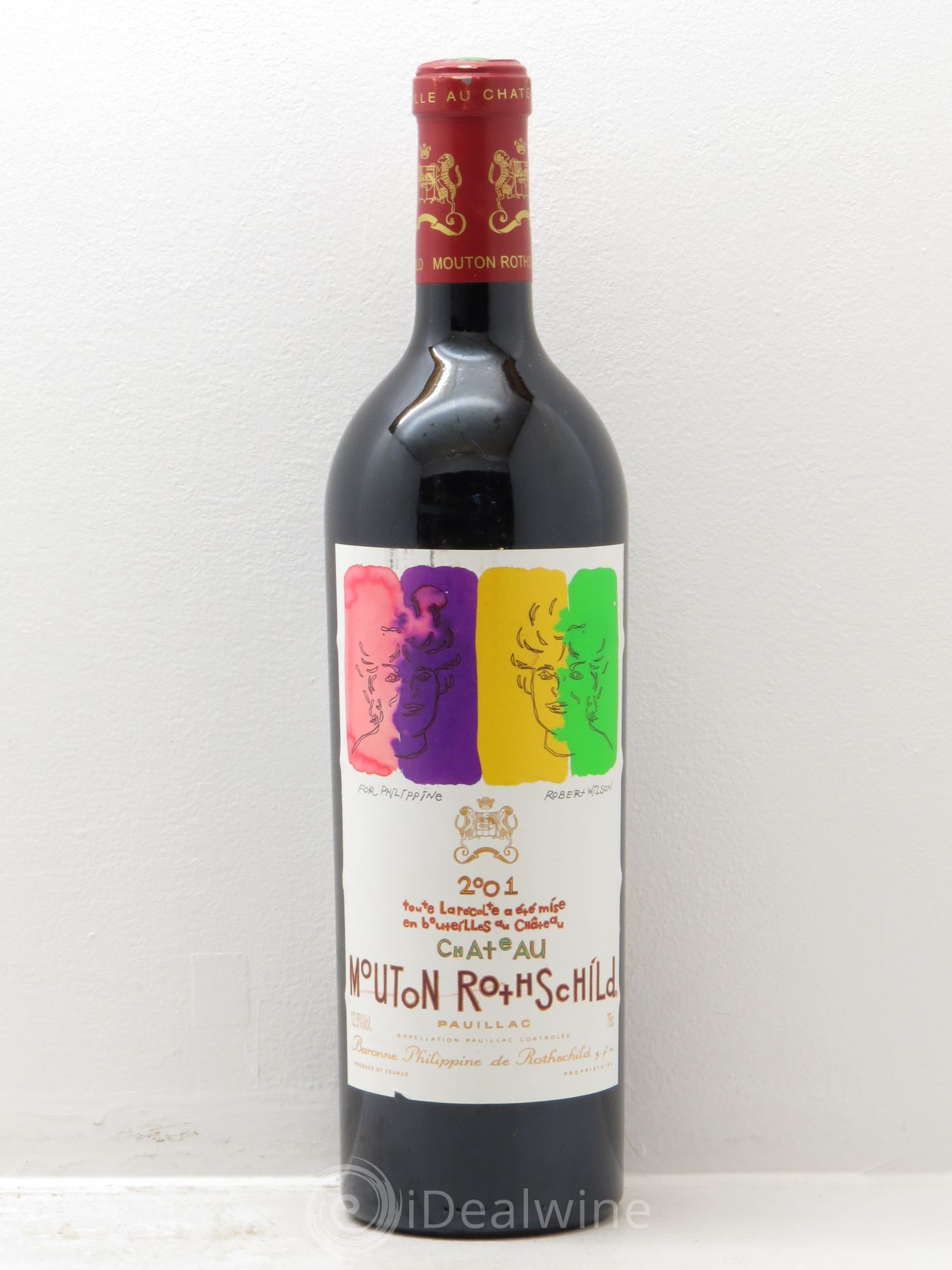 Château Mouton Rothschild 1er Grand Cru Classé 2001 - Lot de 1 bouteille - 0