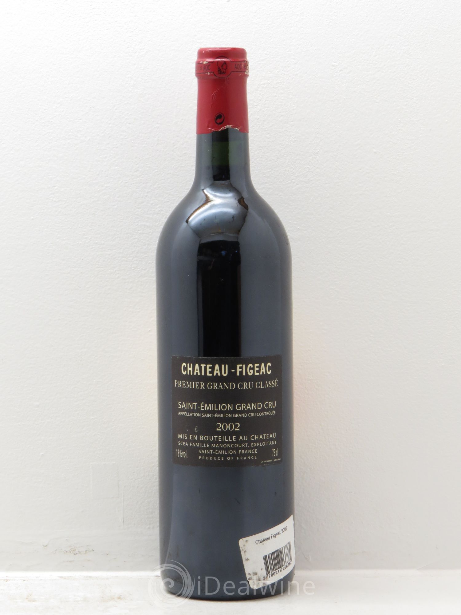 Château Figeac 1er Grand Cru Classé A 2002 - Lot de 1 bouteille - 1