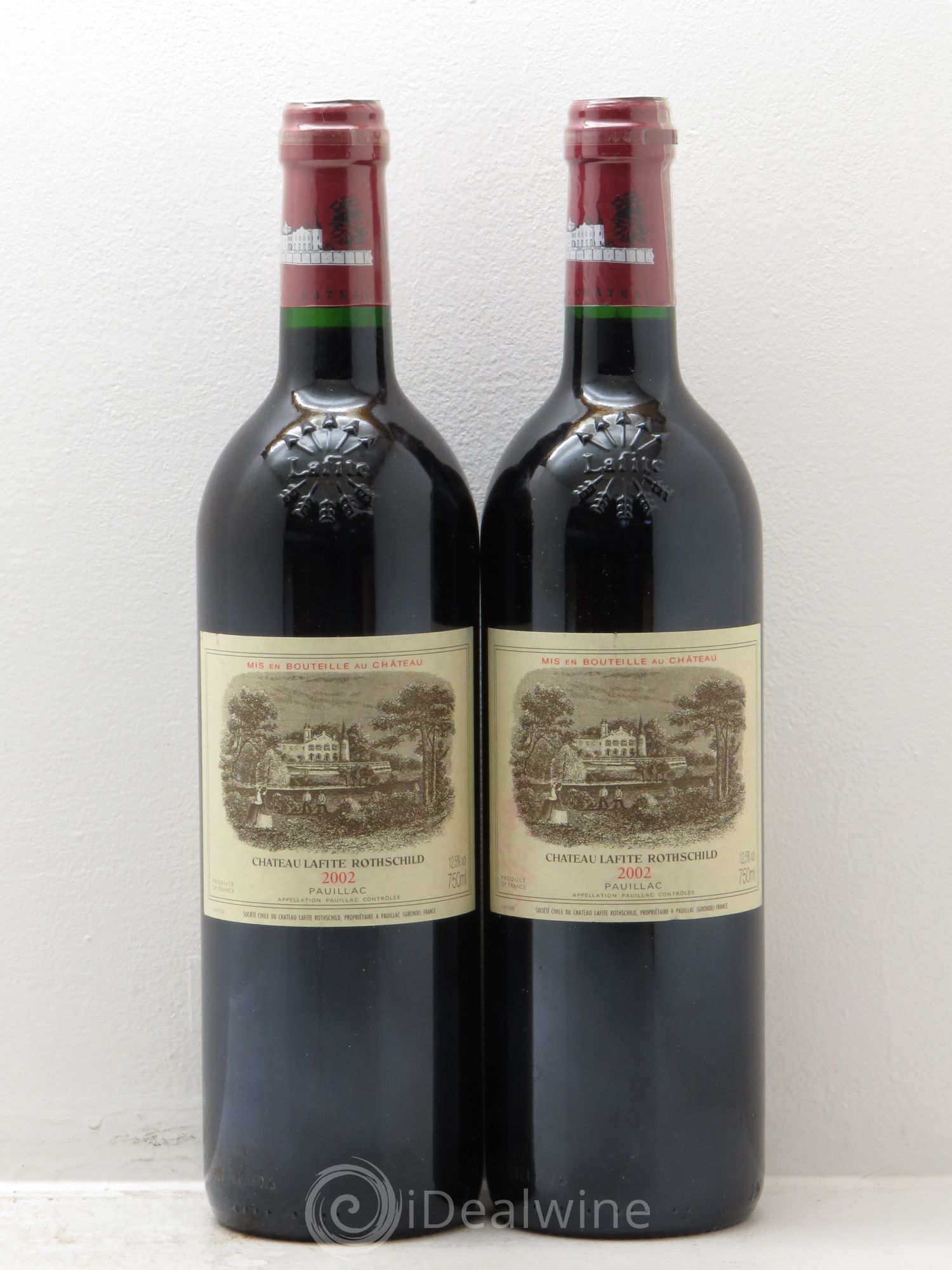 Château Lafite Rothschild 1er Grand Cru Classé 2002 - Lot de 2 bouteilles - 0