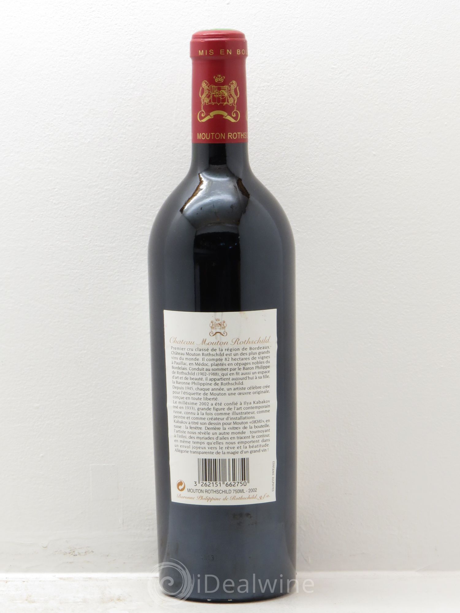 Château Mouton Rothschild 1er Grand Cru Classé 2002 - Lot de 1 bouteille - 1