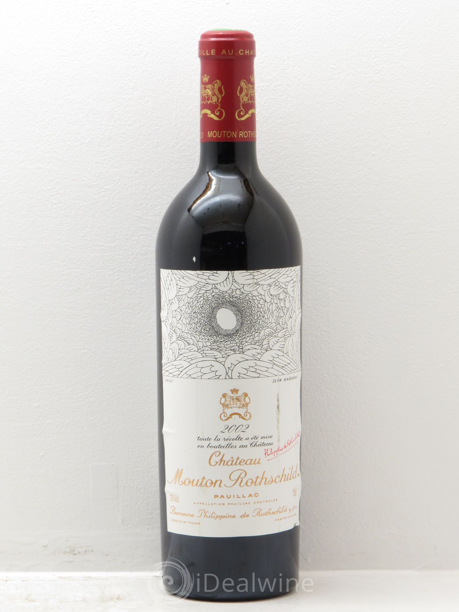 Château Mouton Rothschild 1er Grand Cru Classé 2002 - Lot de 1 bouteille - 0