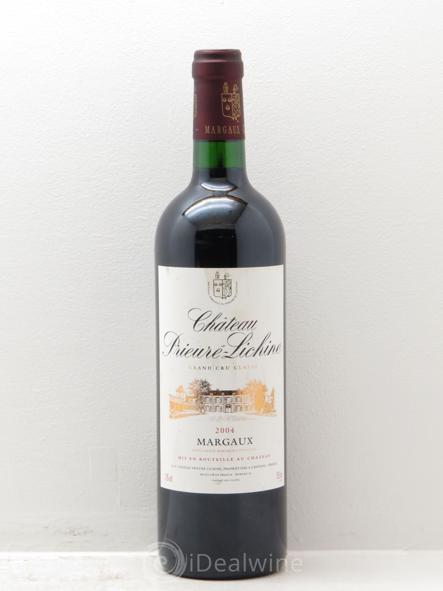 Château Prieuré Lichine 4ème Grand Cru Classé 2004 - Lot de 1 bouteille - 0