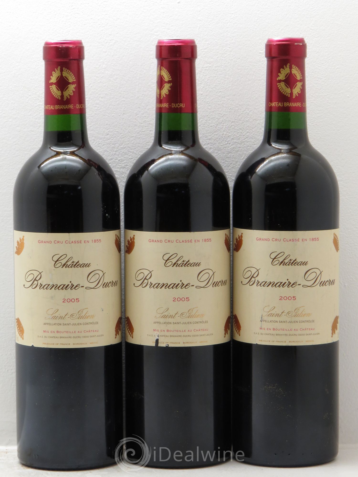 Château Branaire Ducru 4ème Grand Cru Classé 2005 - Lot de 3 bouteilles - 0