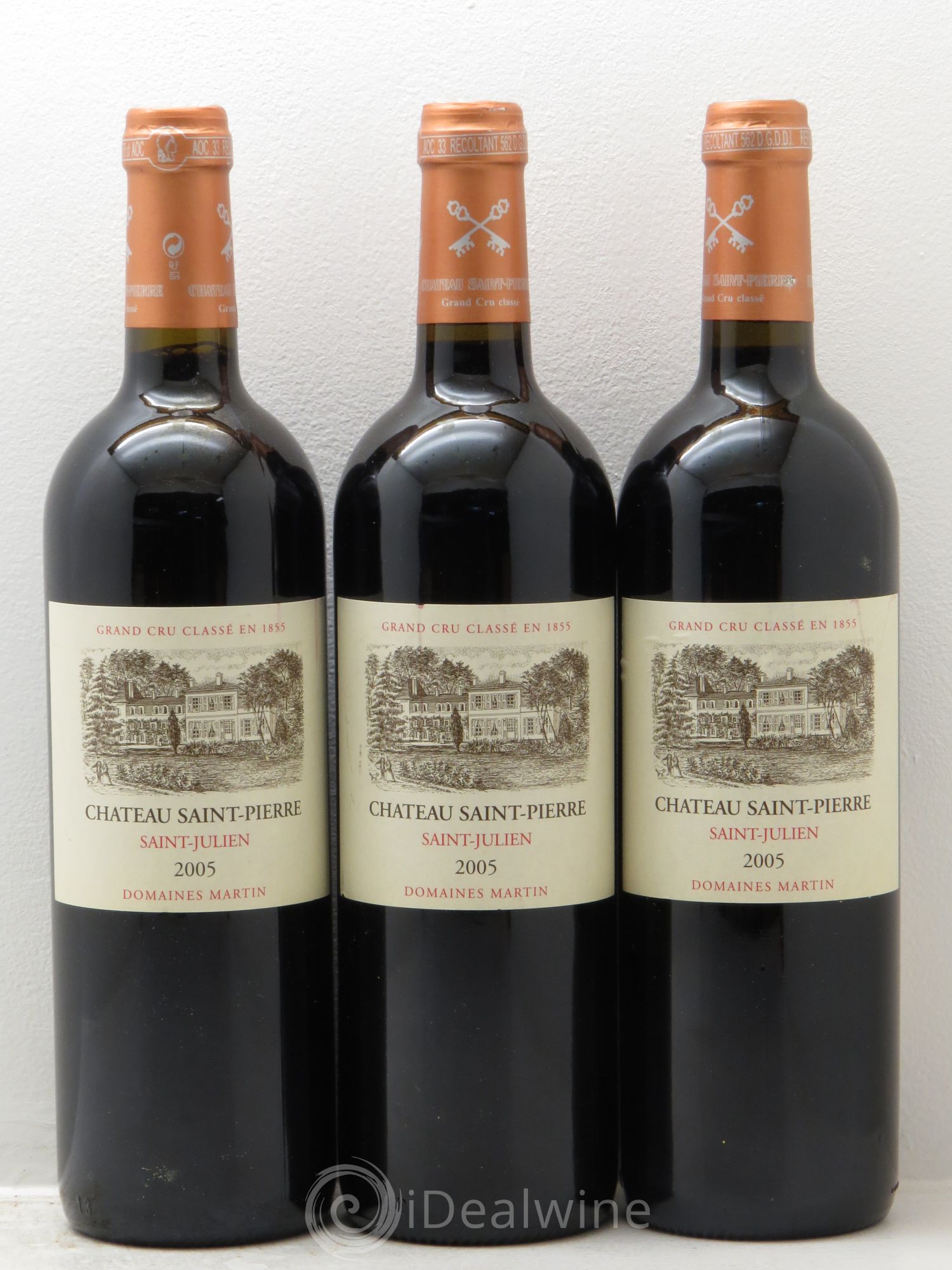 Château Saint-Pierre 4ème Grand Cru Classé 2005 - Lot de 3 bouteilles - 0