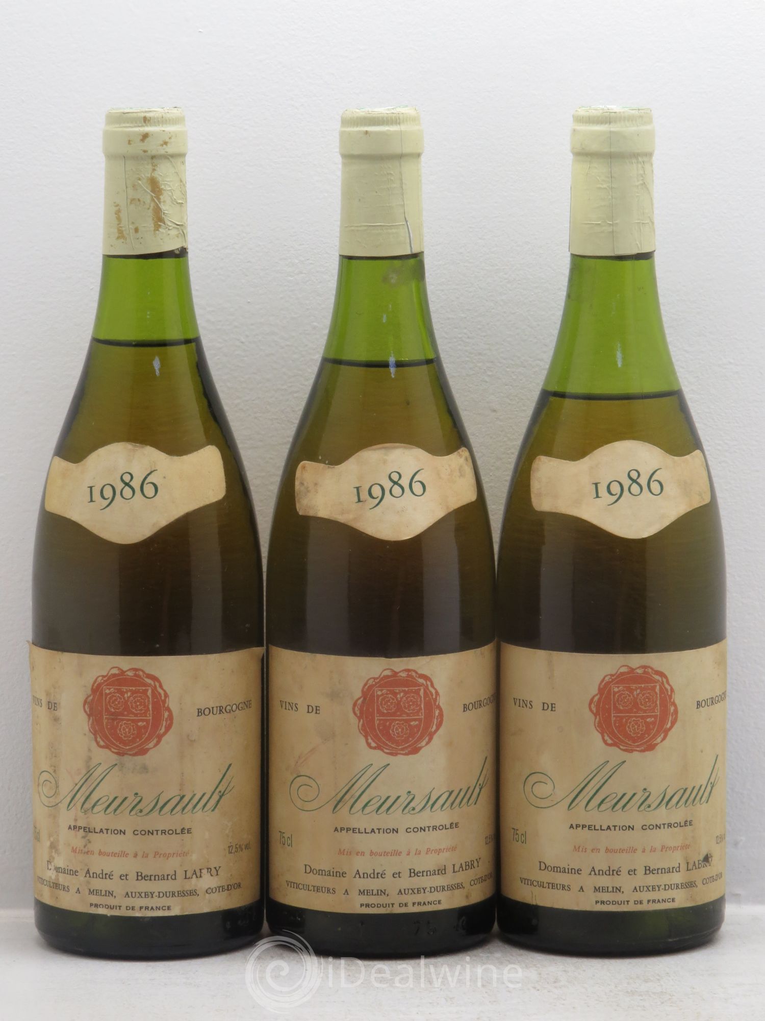 Meursault A&B Labry 1986 - Lot de 3 bouteilles - 0