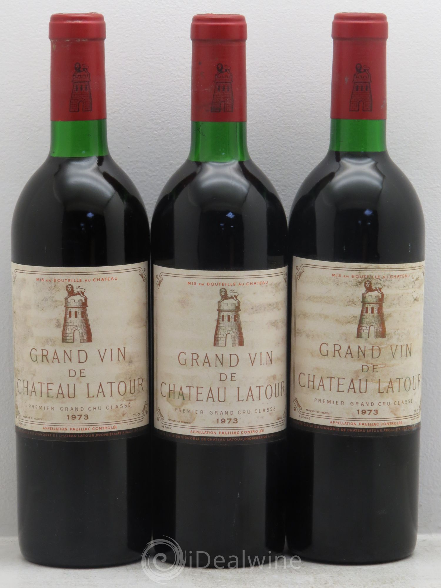 Château Latour 1er Grand Cru Classé 1973 - Lot de 3 bouteilles - 0