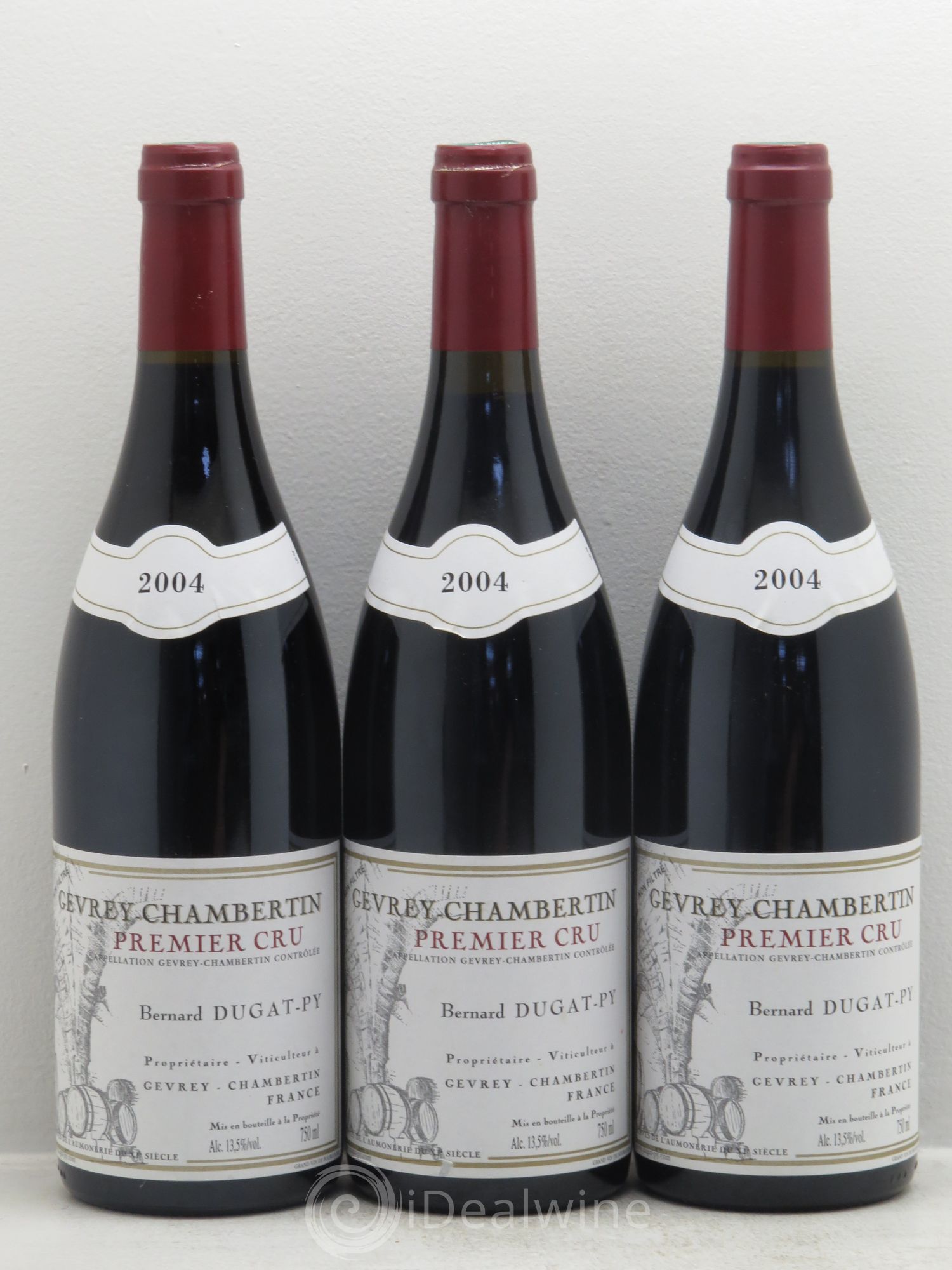 Gevrey-Chambertin 1er Cru Dugat-Py 2004 - Lot de 3 bouteilles - 0