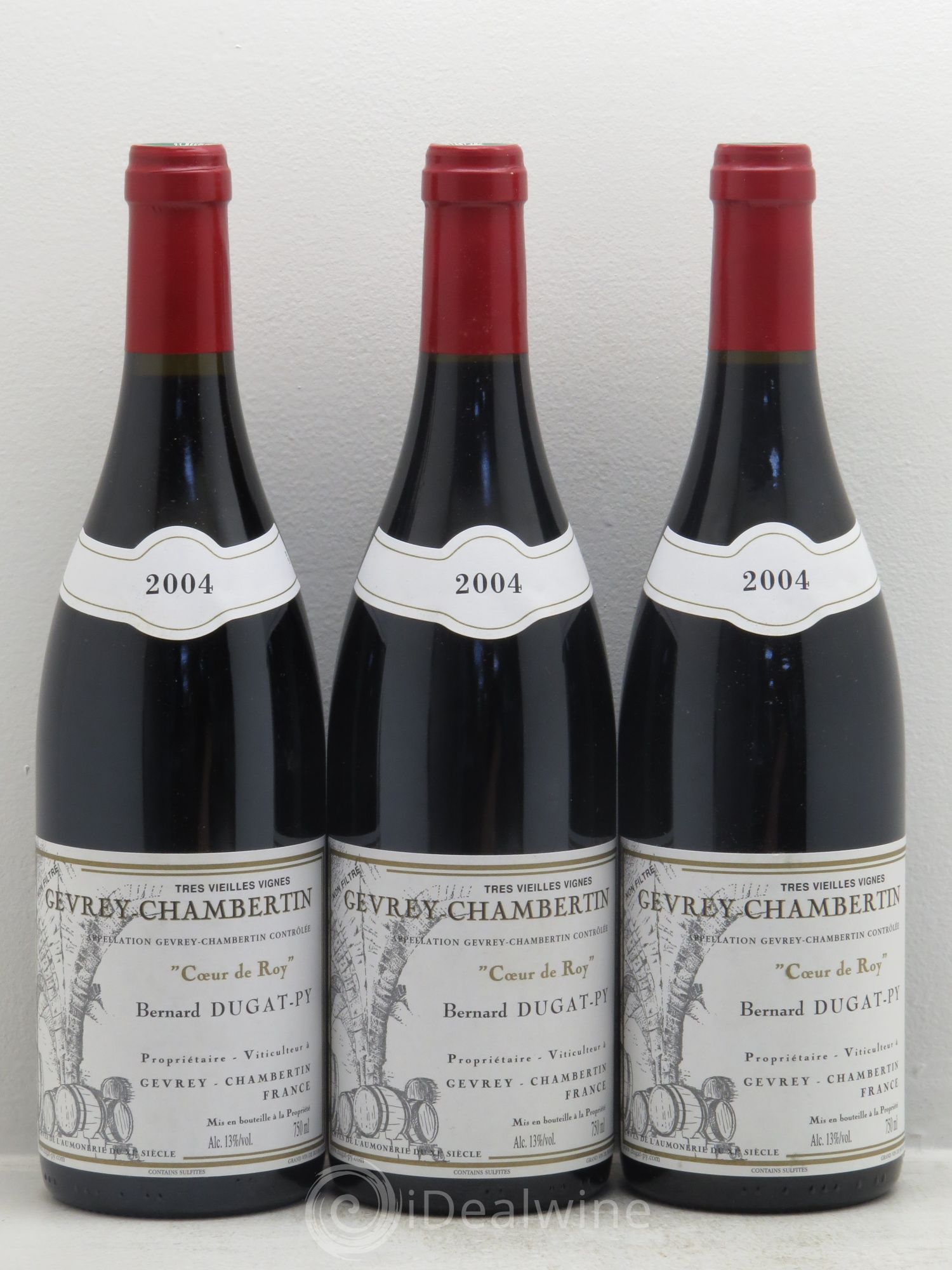 Gevrey-Chambertin Coeur de Roy Très Vieilles Vignes Dugat-Py Très Vieilles Vignes 2004 - Lot de 3 bouteilles - 0