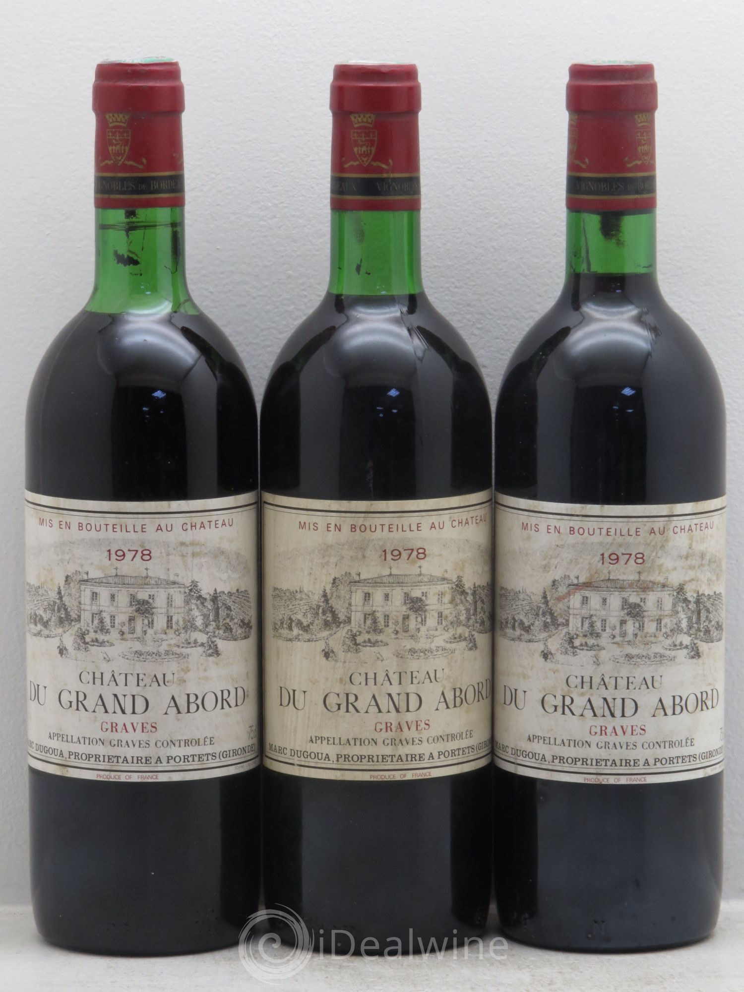 Graves Château du Grand Abord (sans prix de réserve) 1978 - Posten von 3 Flaschen - 0