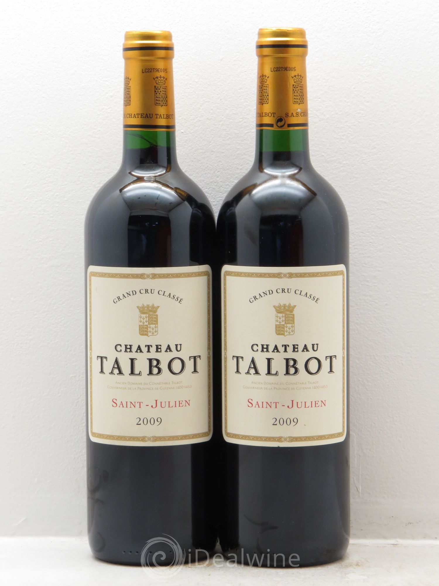 Château Talbot 4ème Grand Cru Classé 2009 - Lot de 2 bouteilles - 0