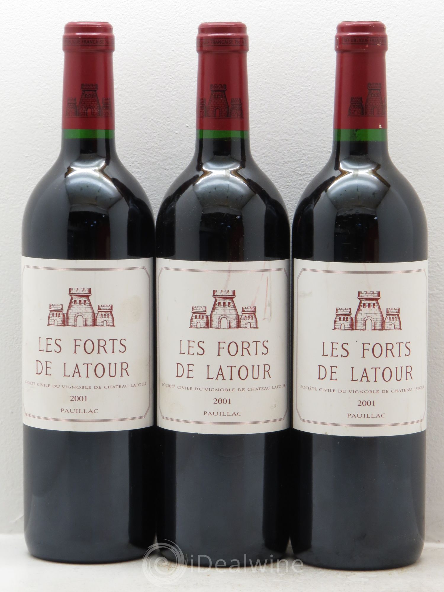Les Forts de Latour Second Vin 2001 - Lot de 3 bouteilles - 0