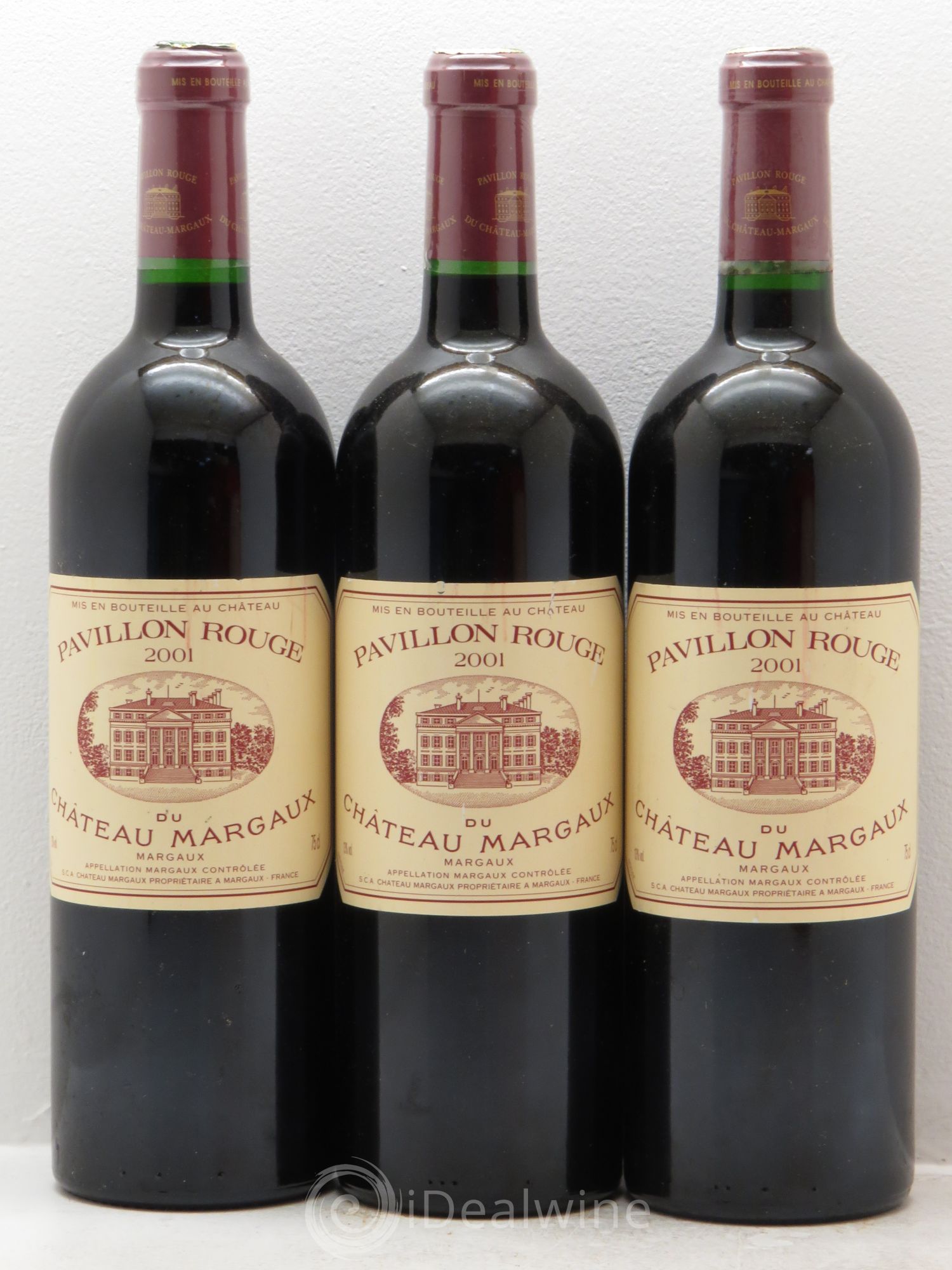 Pavillon Rouge du Château Margaux Second Vin 2001 - Lot de 3 bouteilles - 0