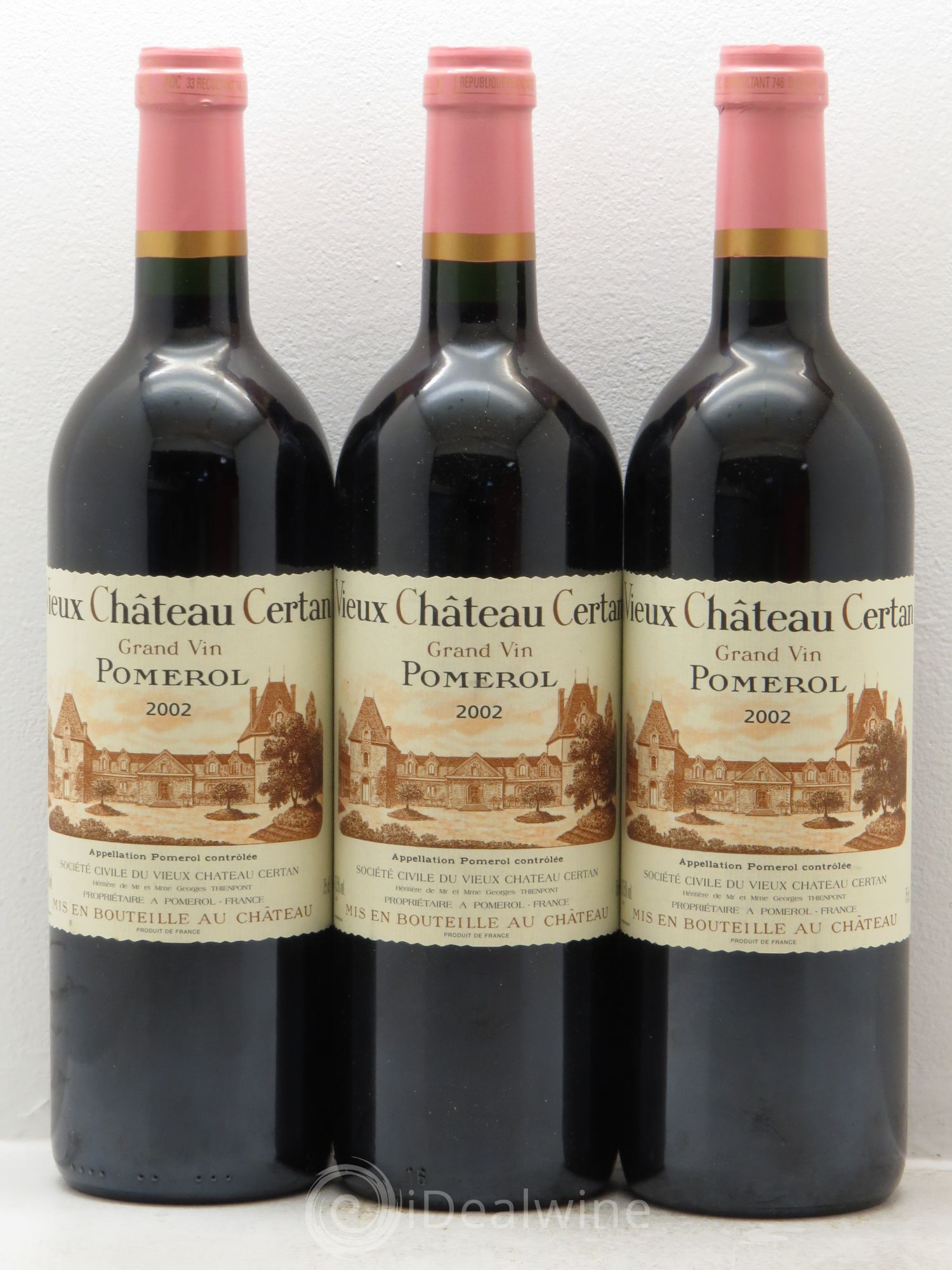 Vieux Château Certan 2002 - Lot de 3 bouteilles - 0