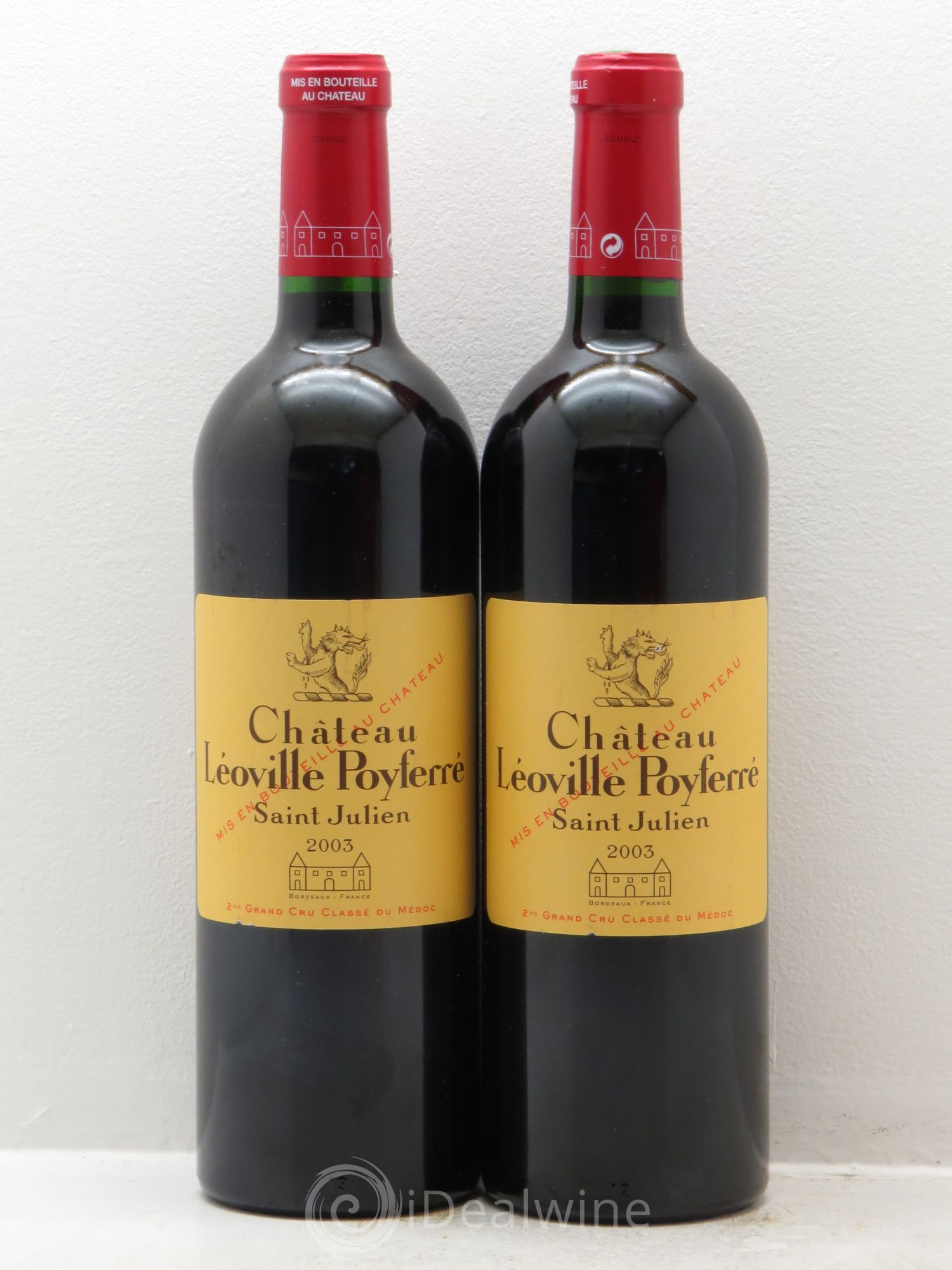 Château Léoville Poyferré 2ème Grand Cru Classé 2003 - Lot de 2 bouteilles - 0