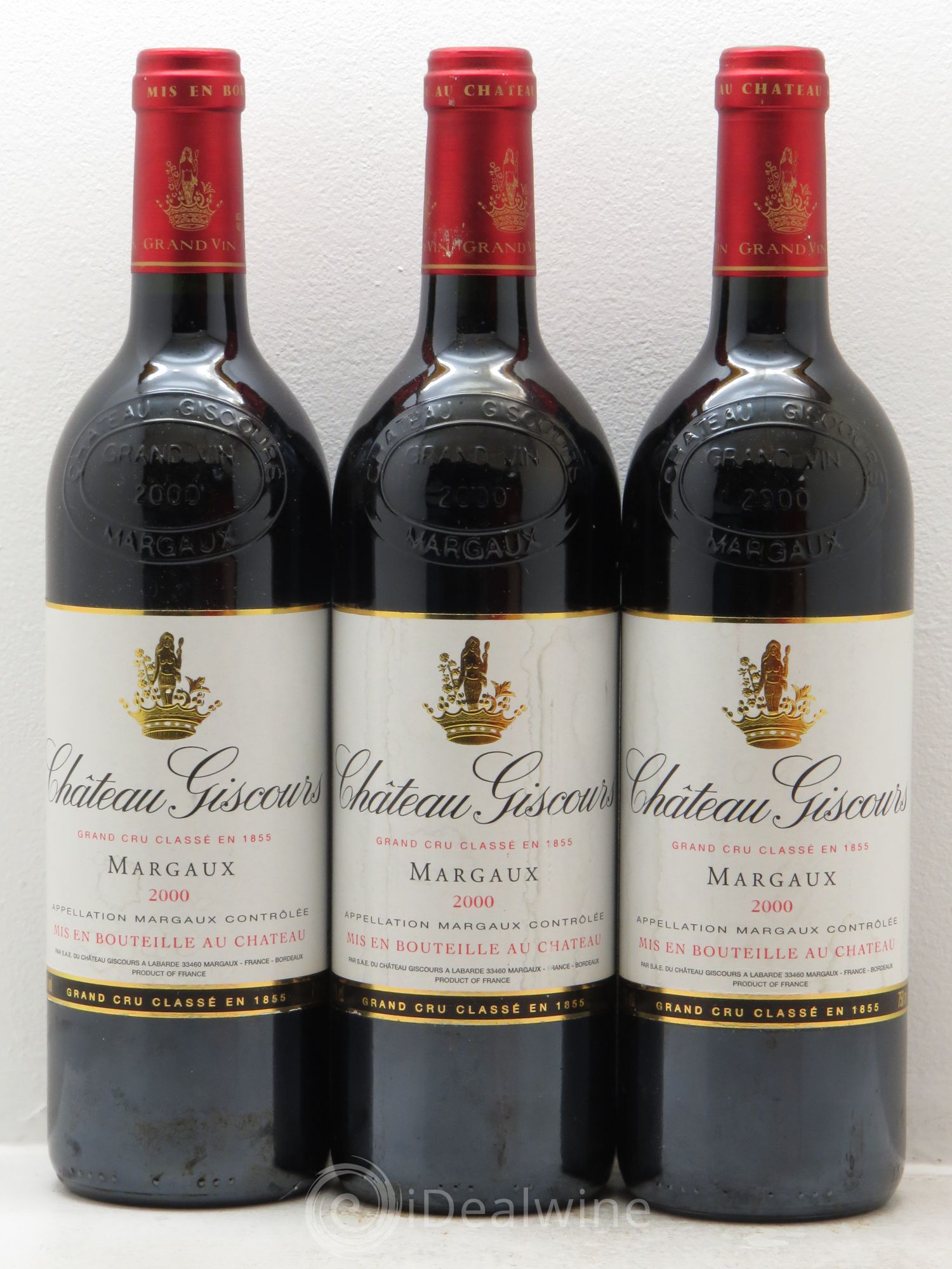 Château Giscours 3ème Grand Cru Classé 2000 - Lot de 3 bouteilles - 0