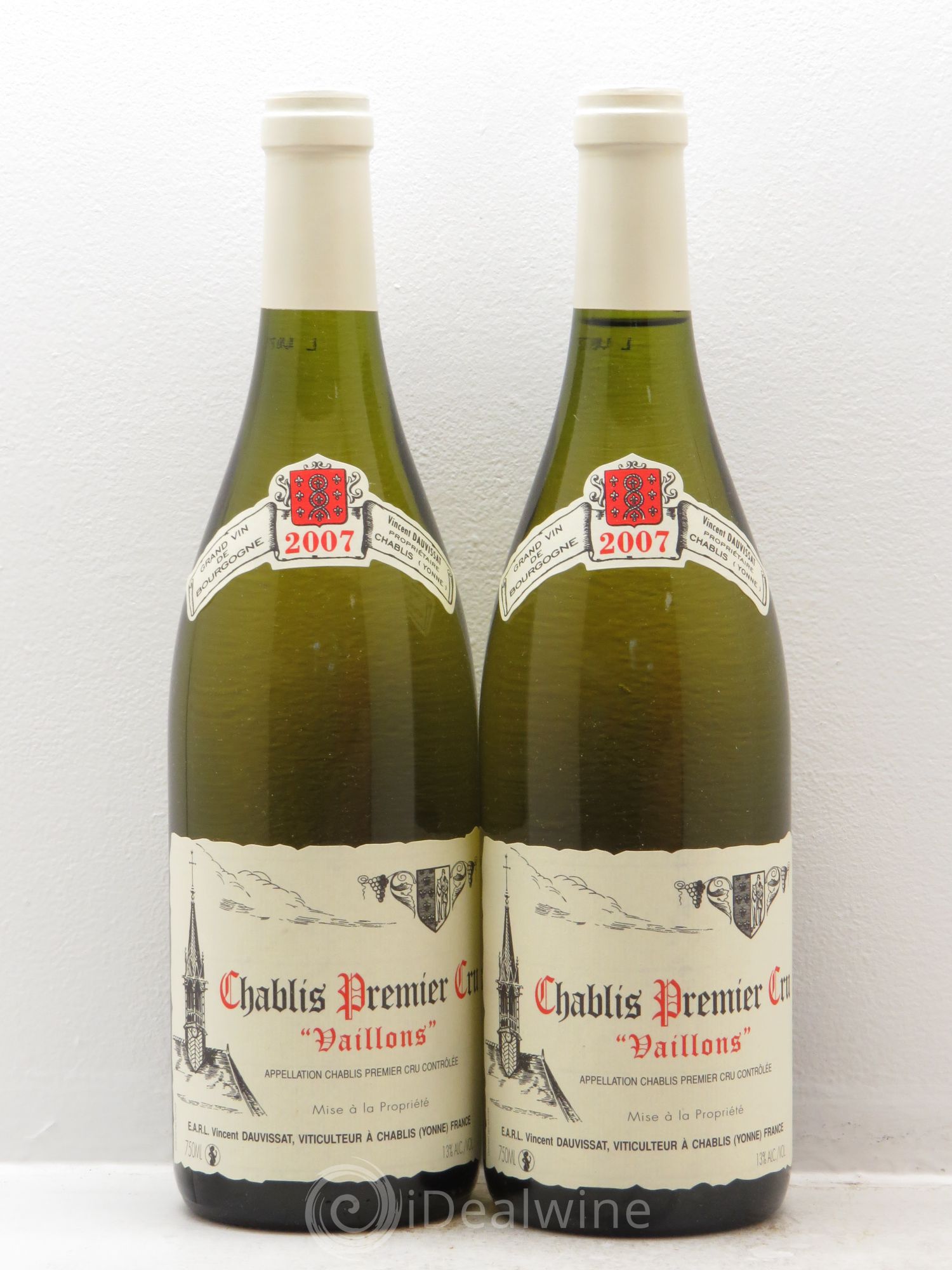 Chablis 1er Cru Vaillons Vincent Dauvissat (Domaine) 2007 - Lot de 2 bouteilles - 0