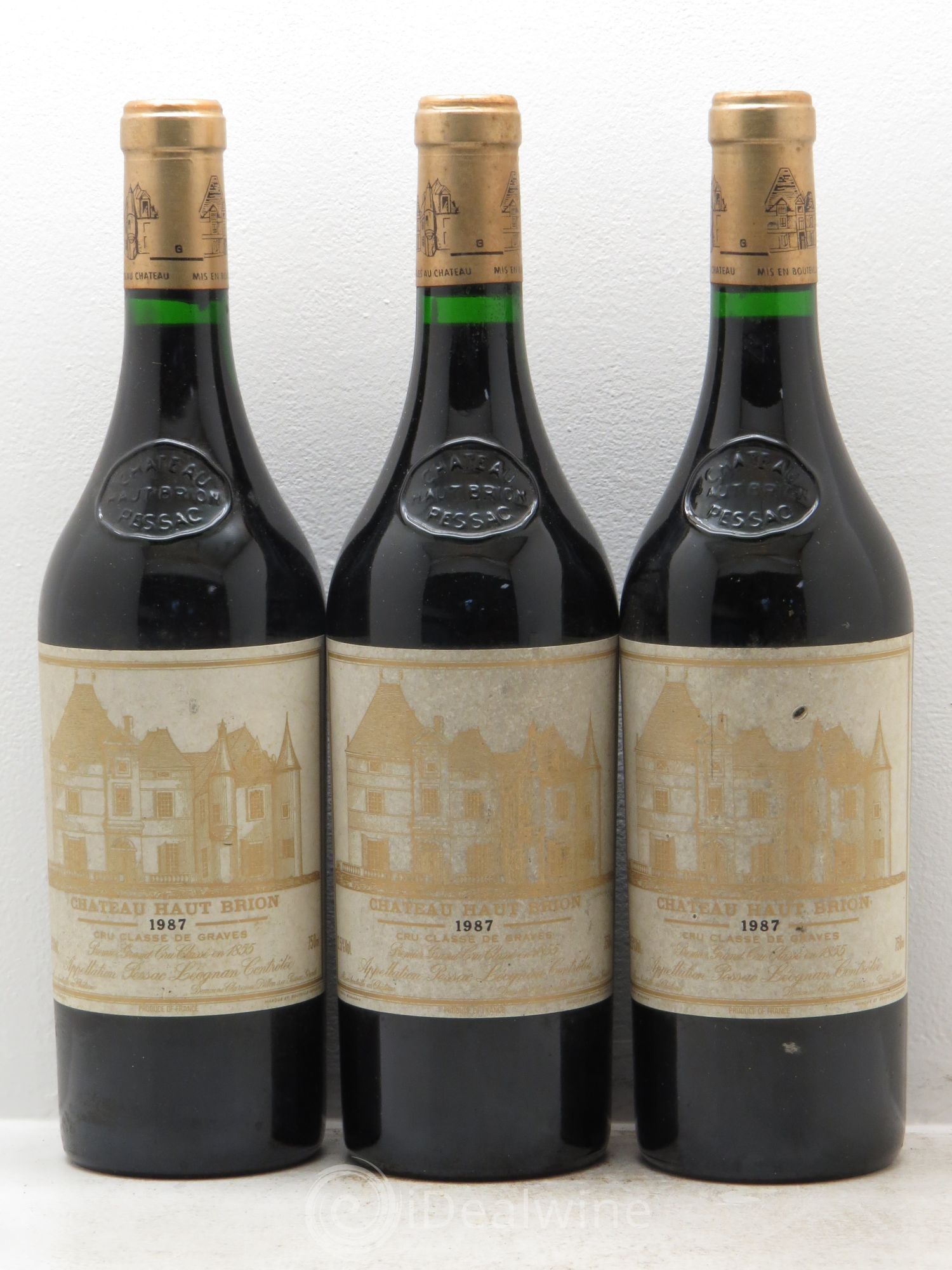 Château Haut Brion 1er Grand Cru Classé 1987 - Lot de 3 bouteilles - 0