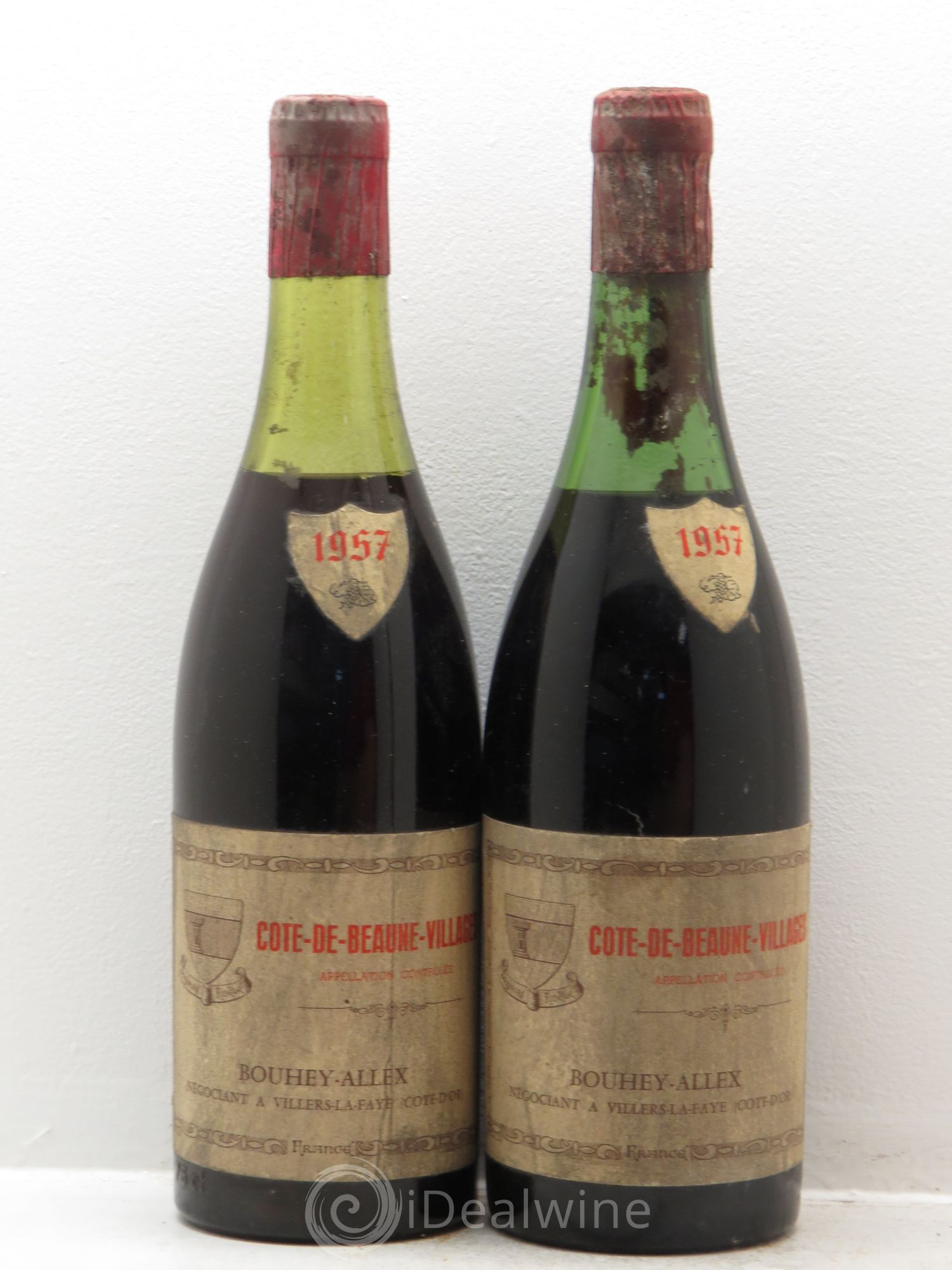 Côte de Beaune-Villages Bouhey Allex (sans prix de réserve) 1957 - Posten von 2 Flaschen - 0