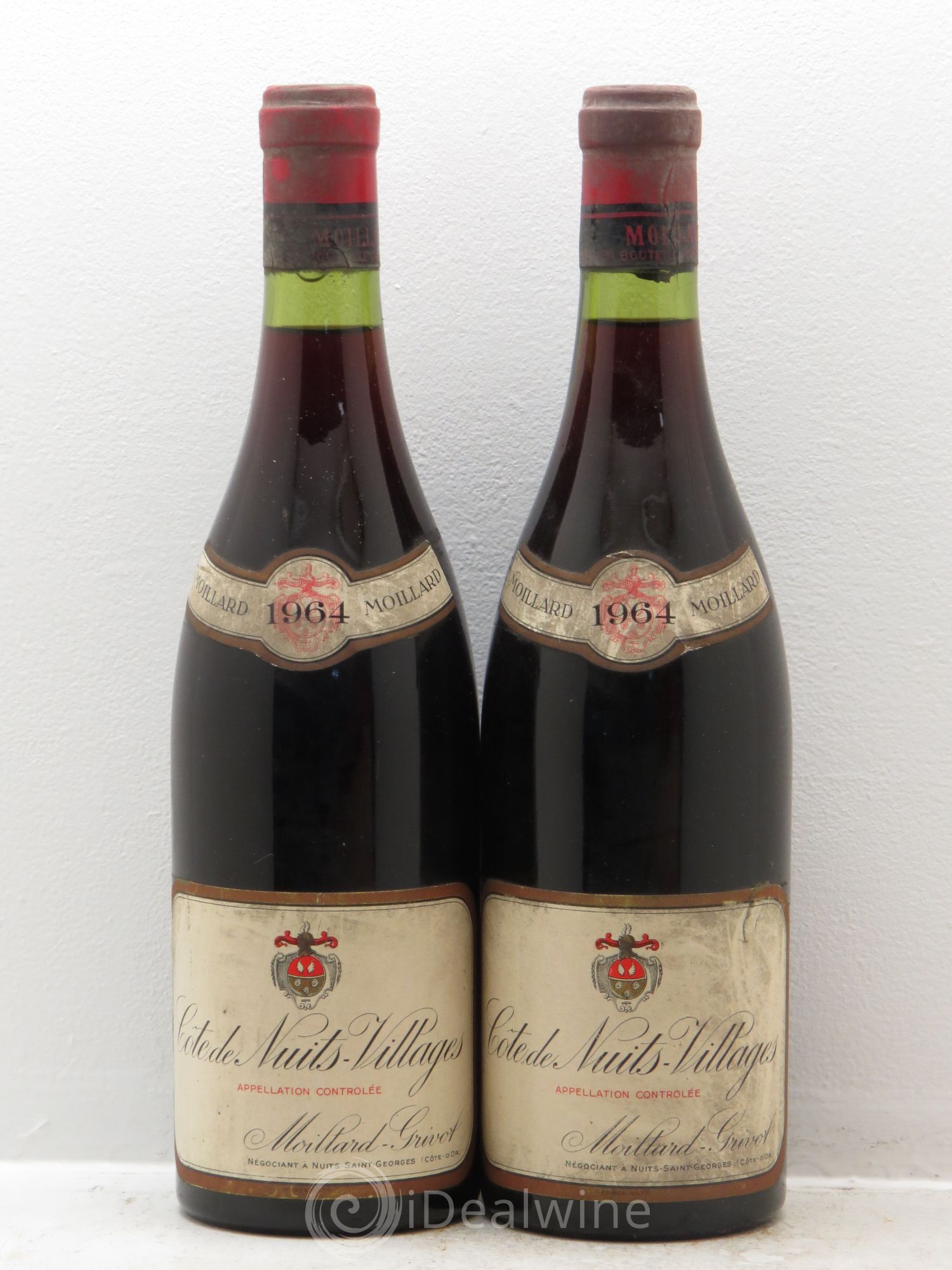 Côte de Nuits-Villages Moillard Grivot 1964 - Lot de 2 bouteilles - 0