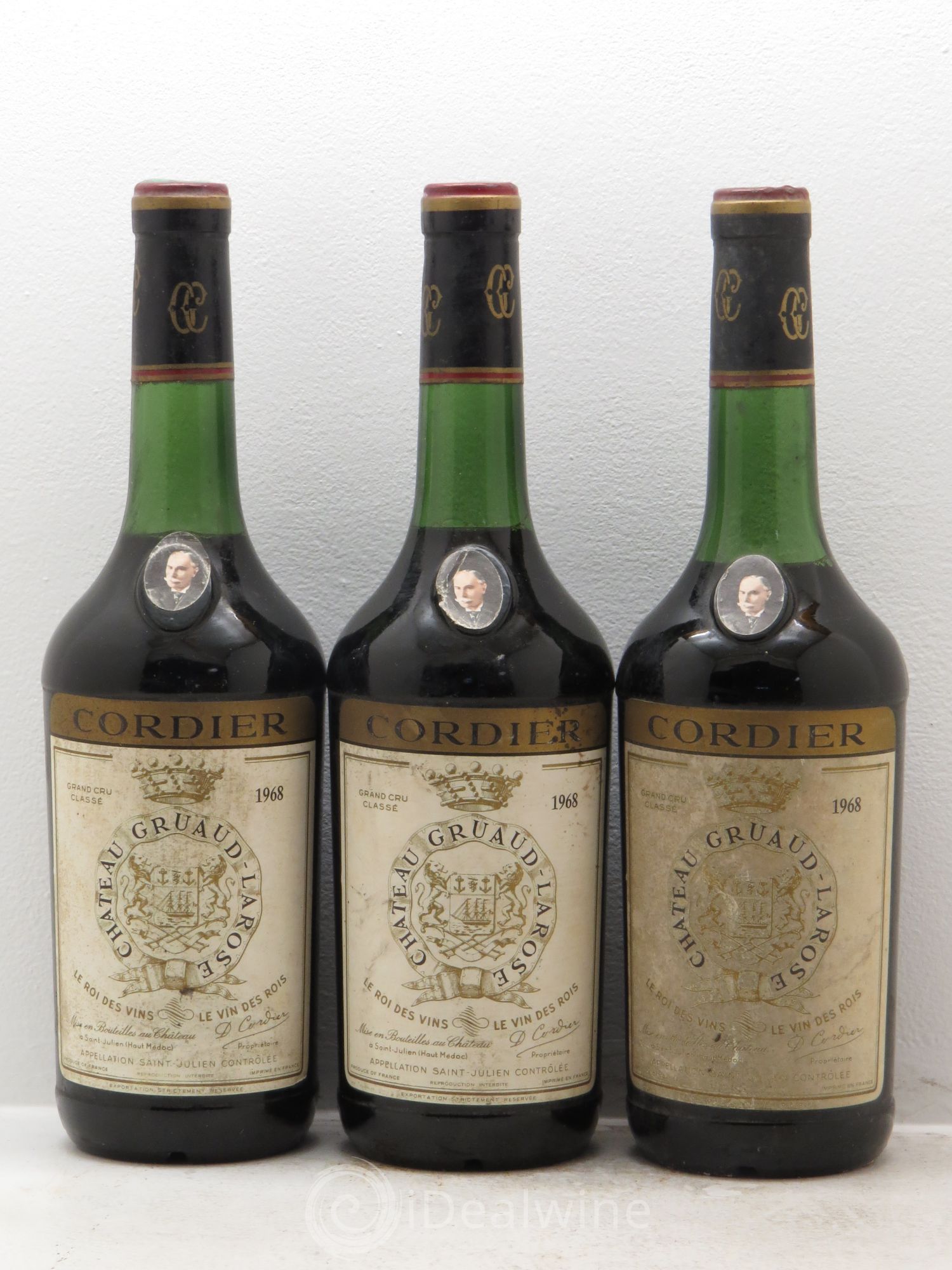 Château Gruaud Larose 2ème Grand Cru Classé 1968 - Lot de 3 bouteilles - 0