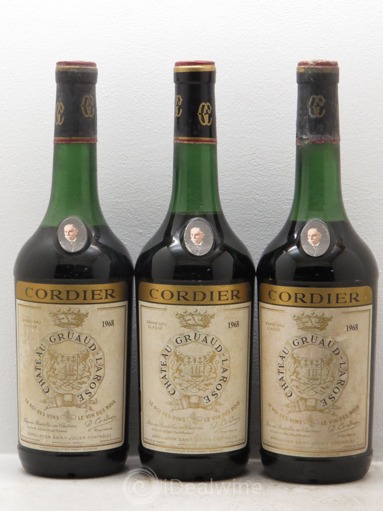Château Gruaud Larose 2ème Grand Cru Classé 1968 - Lot de 3 bouteilles - 0