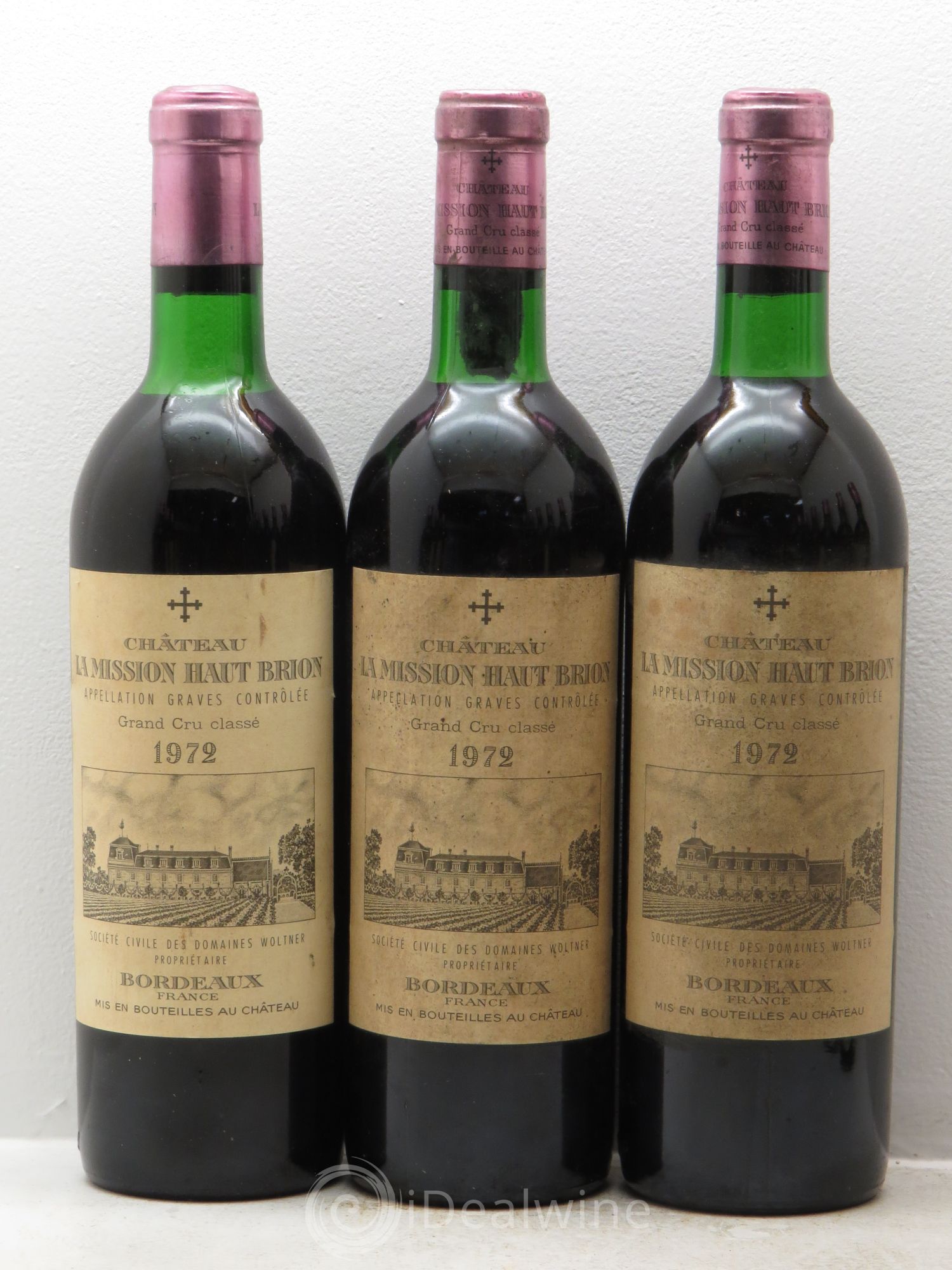 Château la Mission Haut-Brion Cru Classé de Graves 1972 - Lot de 12 bouteilles - 1