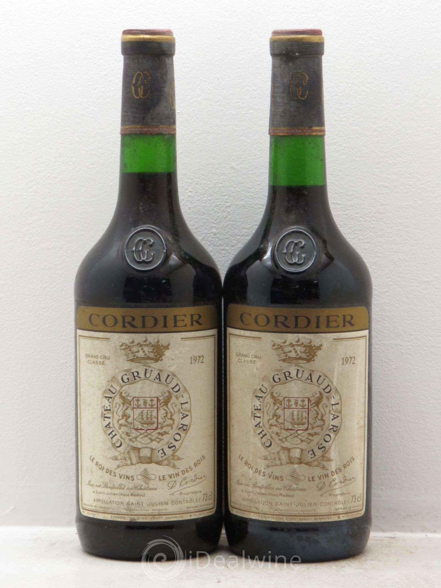 Château Gruaud Larose 2ème Grand Cru Classé 1972 - Lot de 2 bouteilles - 0