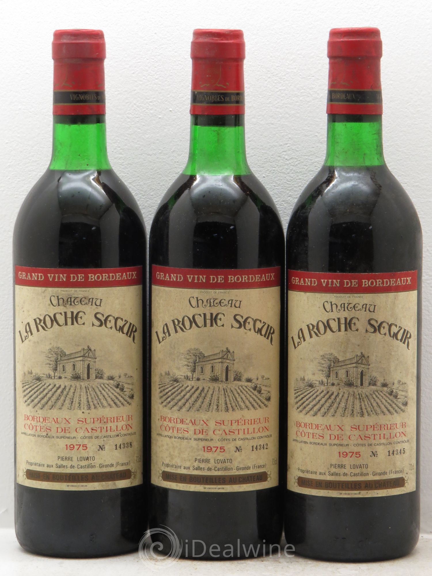 Bordeaux Chateau la Roche Ségur (sans prix de réserve) 1975 - Lot de 3 bouteilles - 0