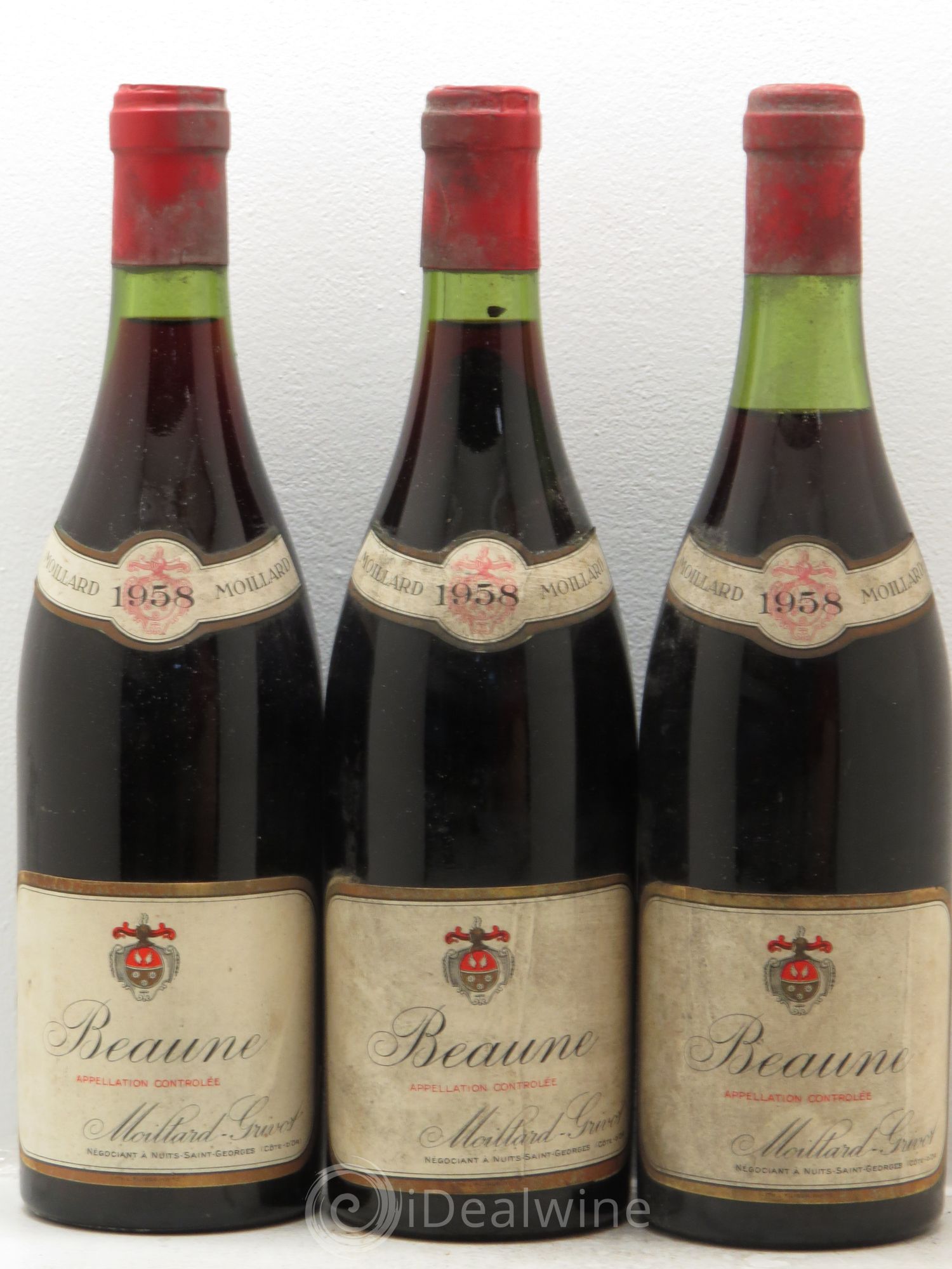 Beaune Moillard Grivot 1958 - Lot de 3 bouteilles - 0